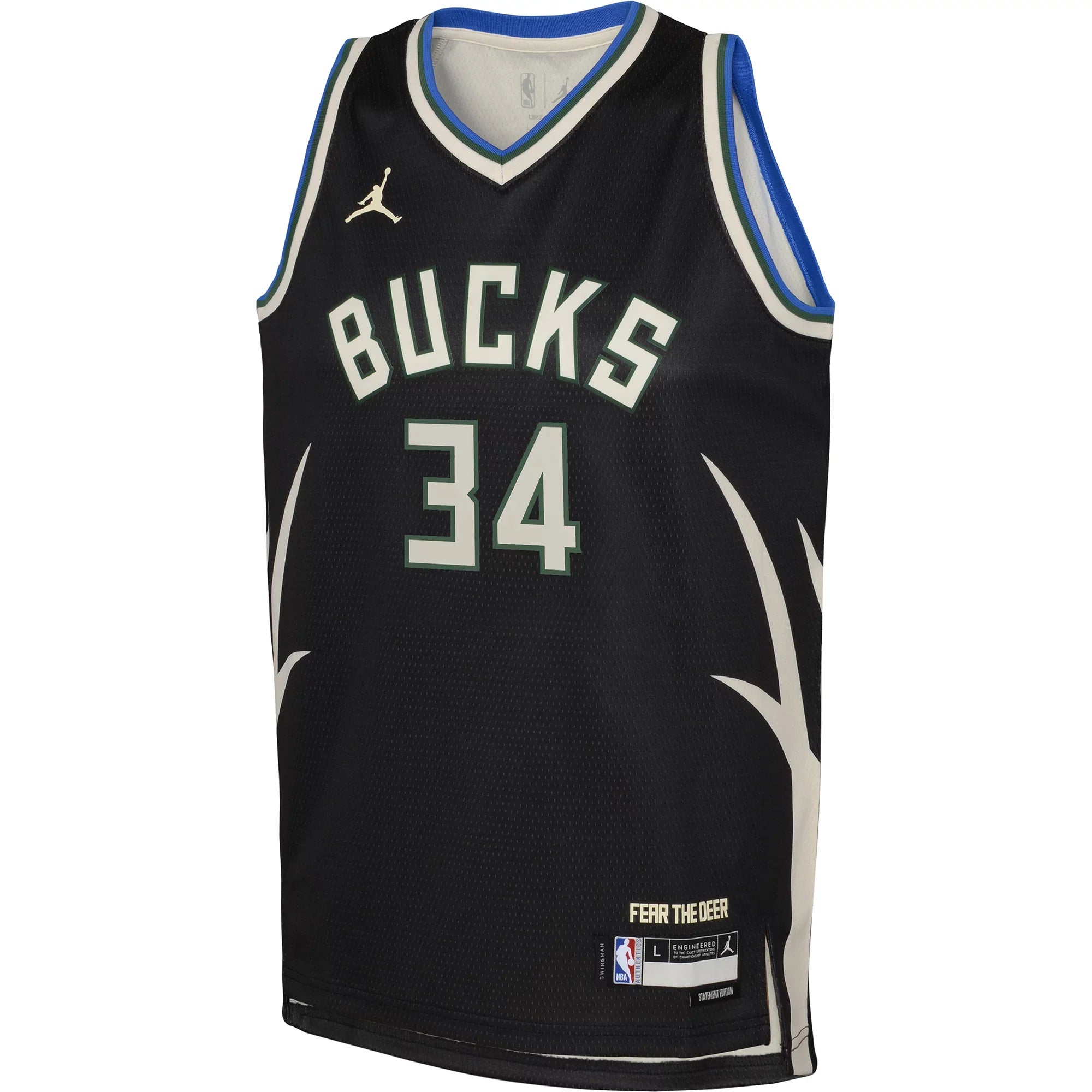 Image of Giannis Antetokounmpo Milwaukee Bucks 2025 Statement Edition Youth NBA Swingman Jersey