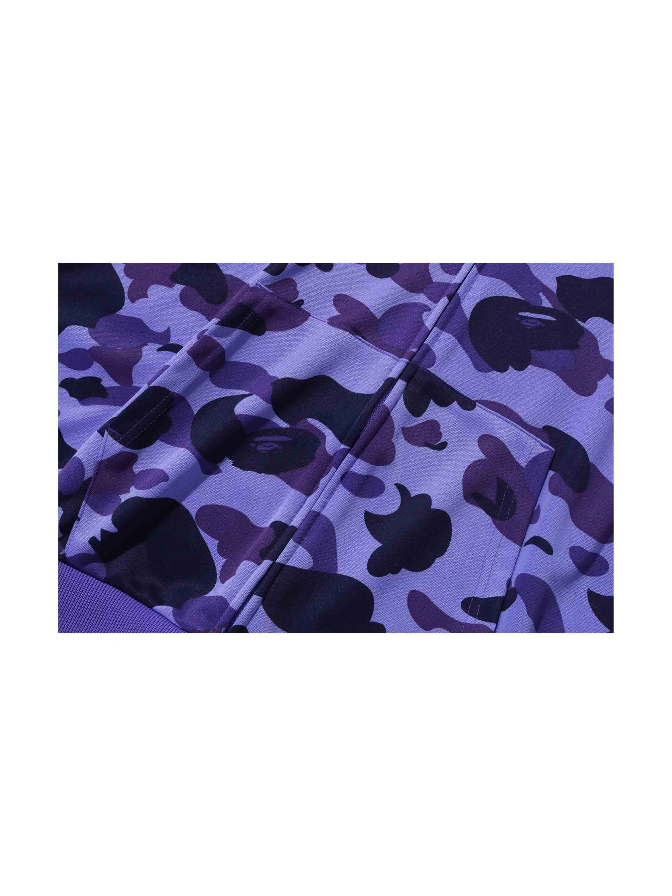 A Bathing Ape BAPE 1st Camo Jersey Shark Full Zip Hoodie Purple Prior