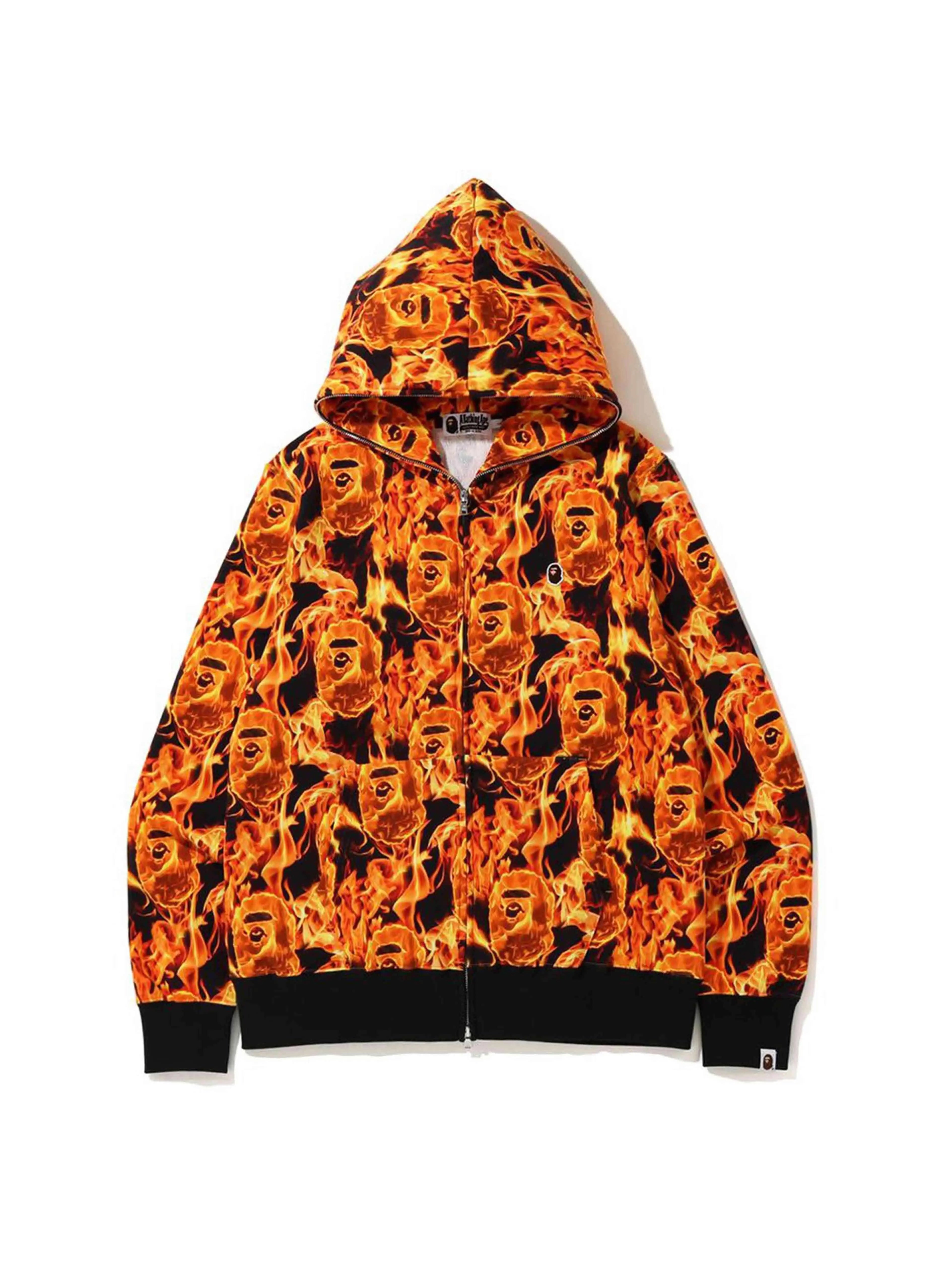 Image of A Bathing Ape Flame Hoodie Orange A Bathing Ape