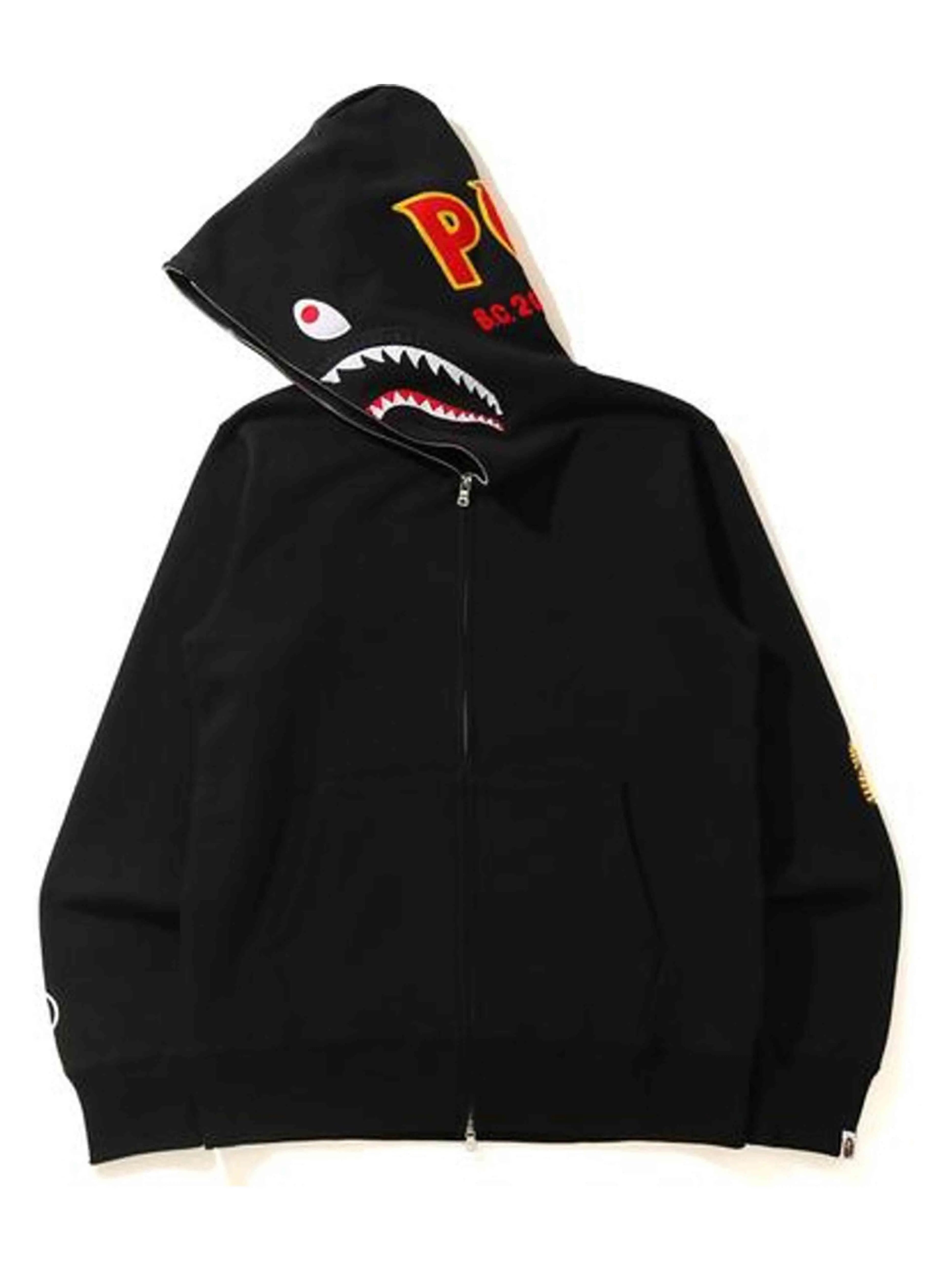 Image of A Bathing Ape Full Zip Hoodie Black [SS21] Prior