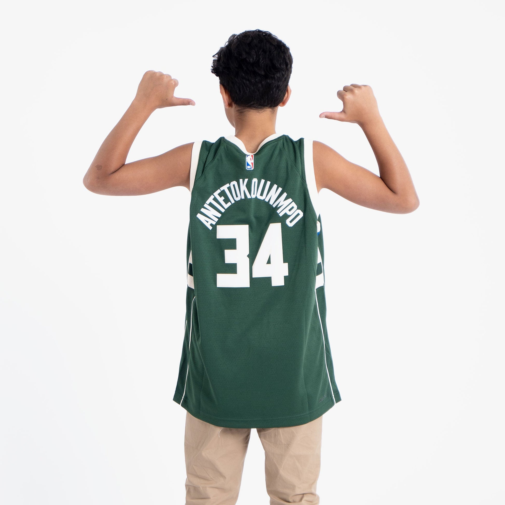 Giannis Antetokounmpo Milwaukee Bucks 2025 Icon Edition Youth NBA Swingman Jersey