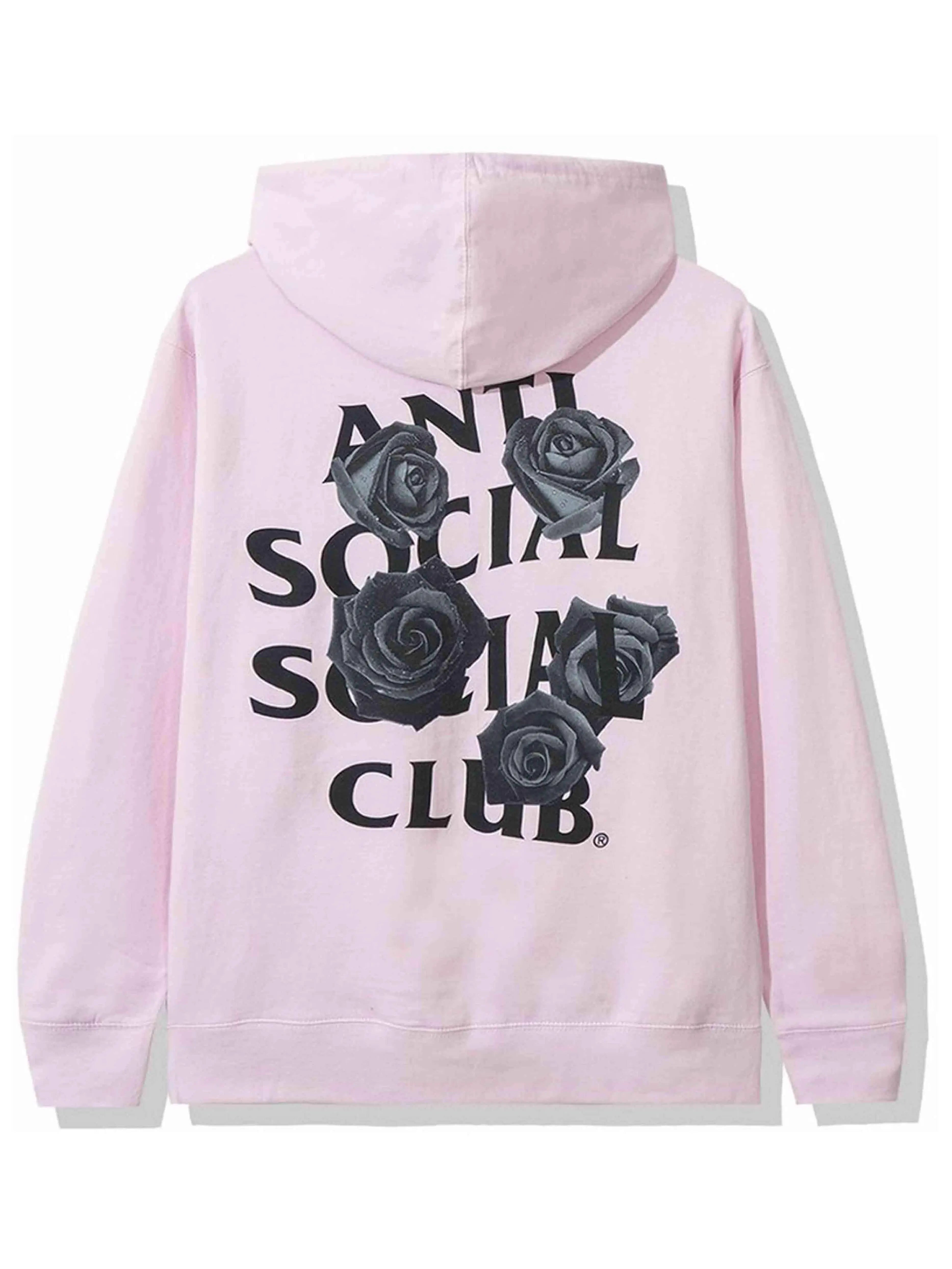 Image of Anti Social Social Club Bat Emoji Hoodie Pink Anti Social Social Club