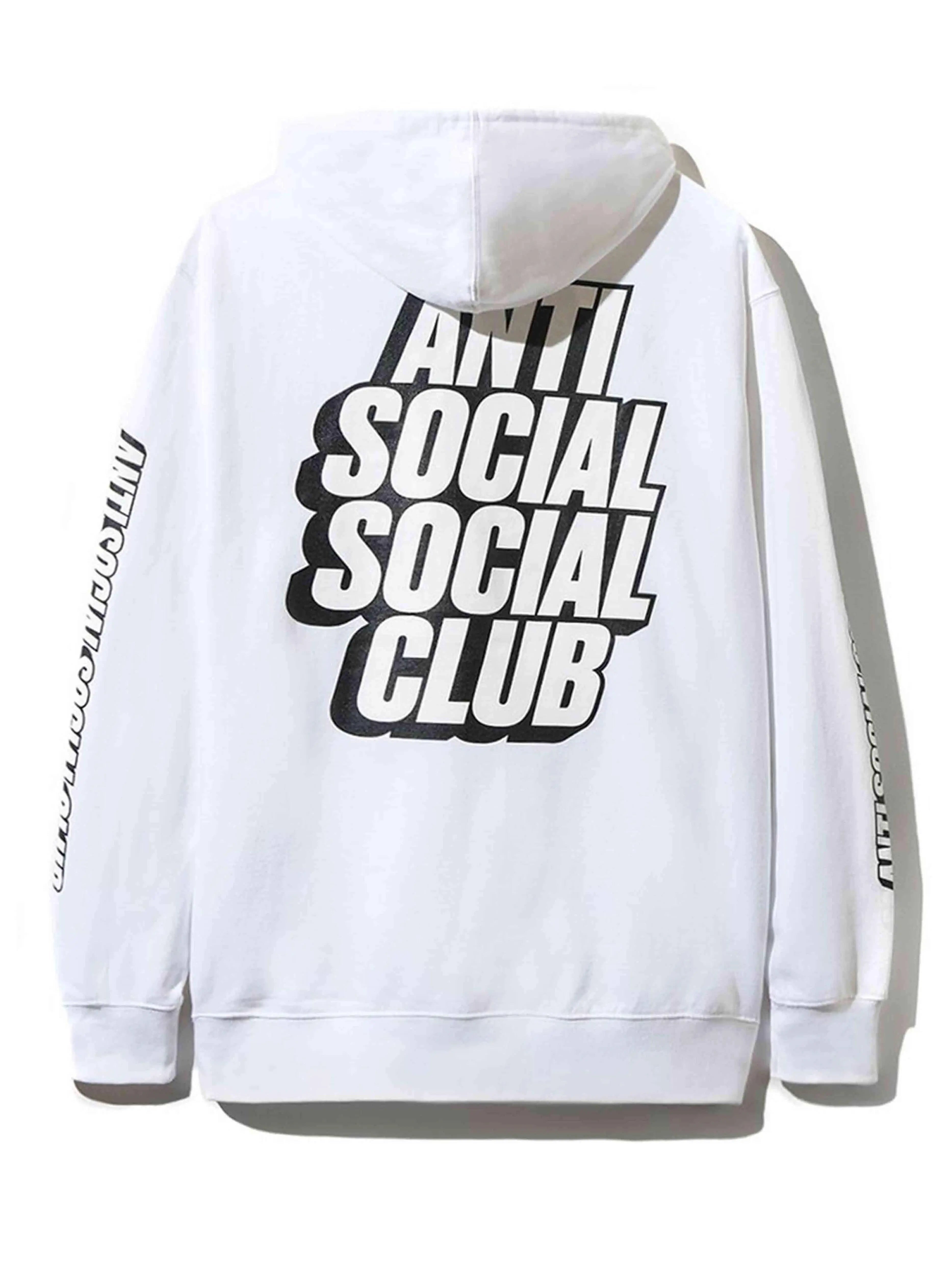 Image of Anti Social Social Club Block Me White Hoodie Anti Social Social Club