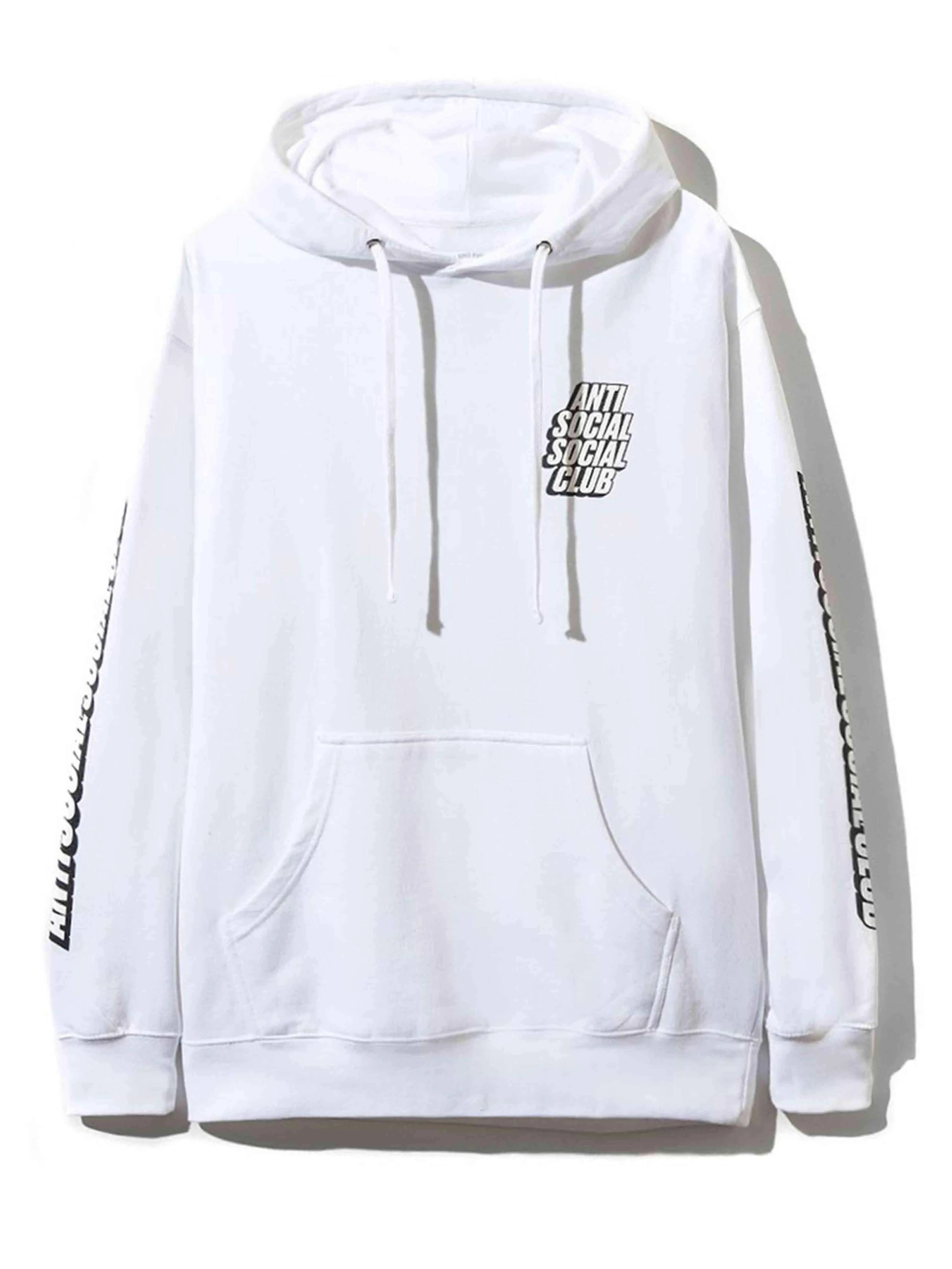Image of Anti Social Social Club Block Me White Hoodie Anti Social Social Club