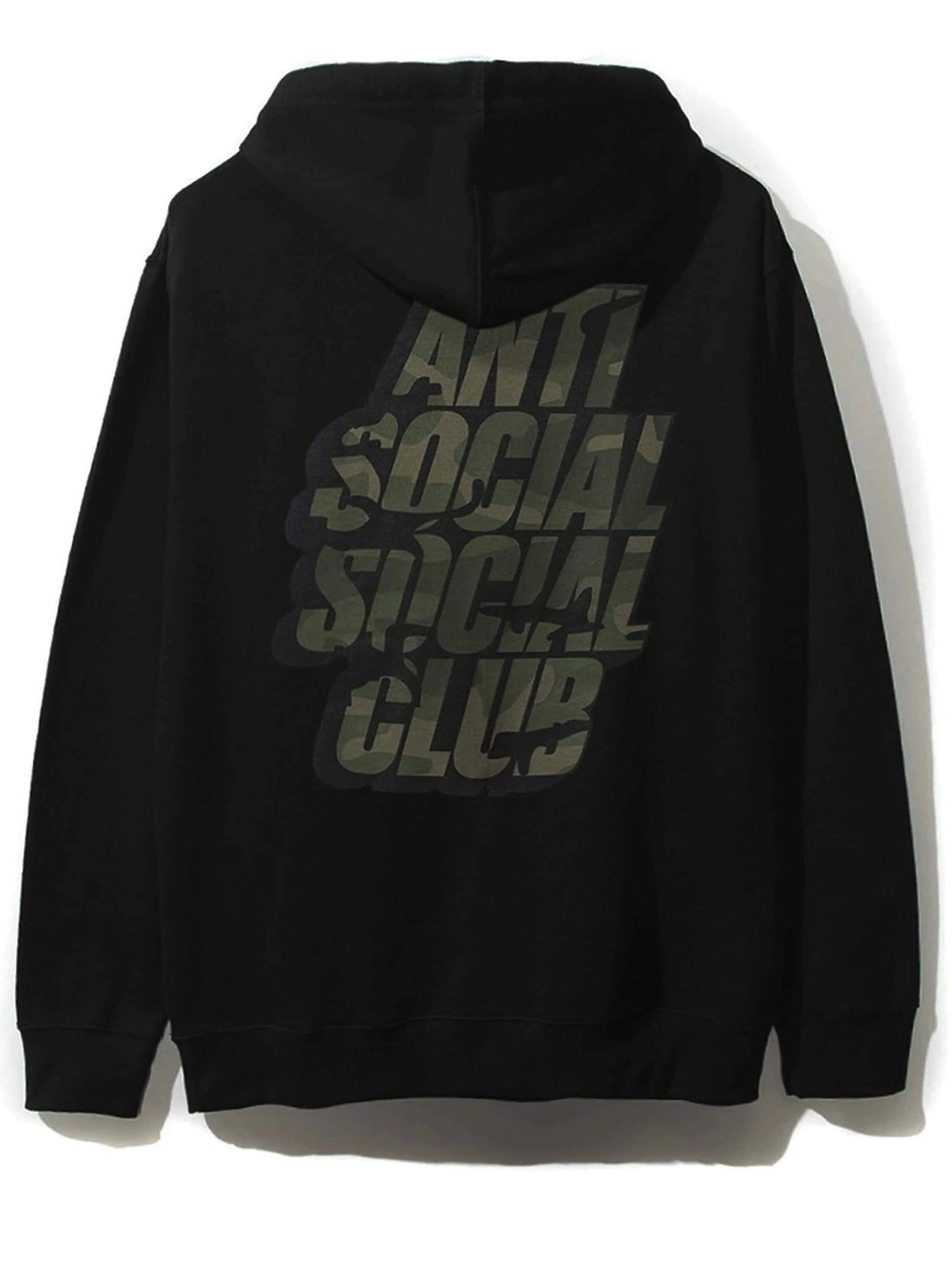 Image of Anti Social Social Club Blocked Camo Hoodie Black Anti Social Social Club