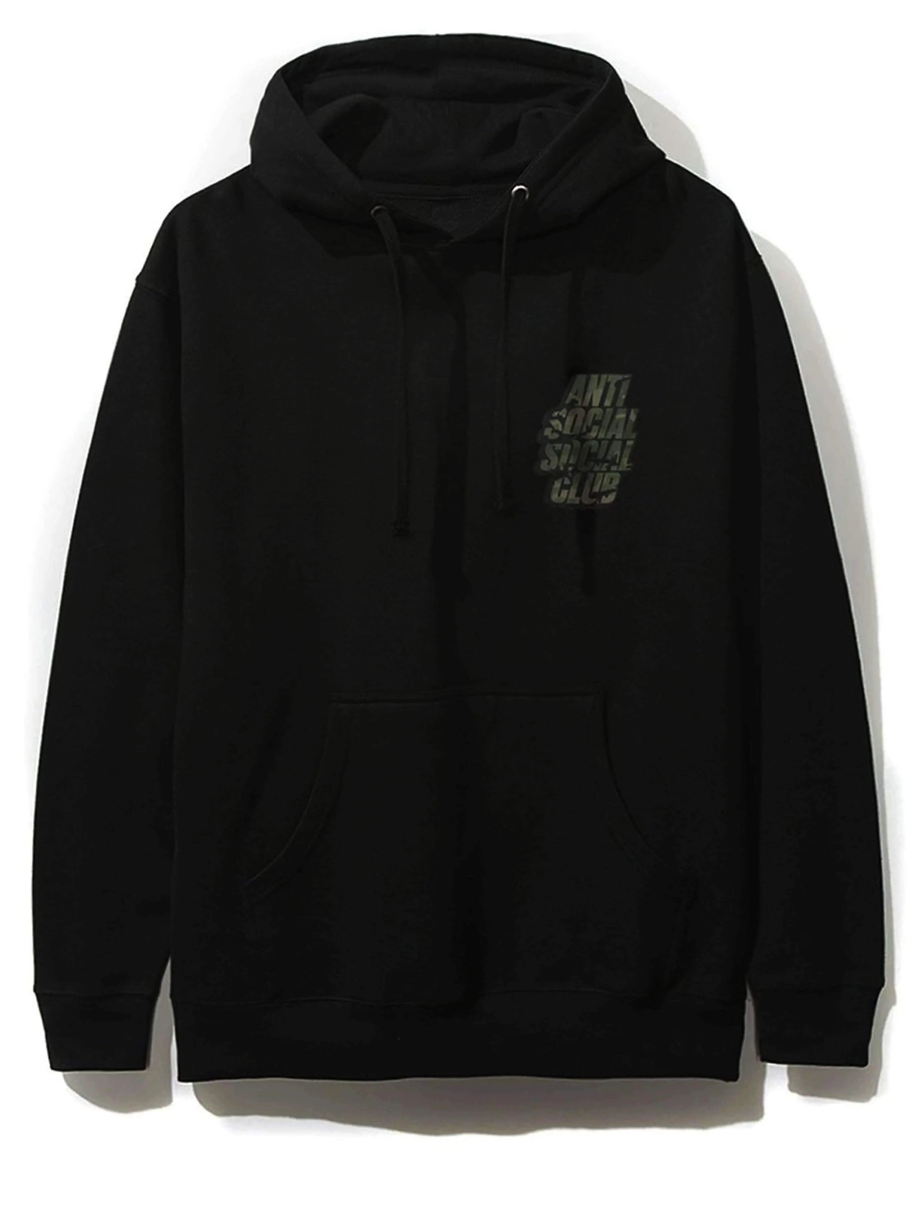 Image of Anti Social Social Club Blocked Camo Hoodie Black Anti Social Social Club