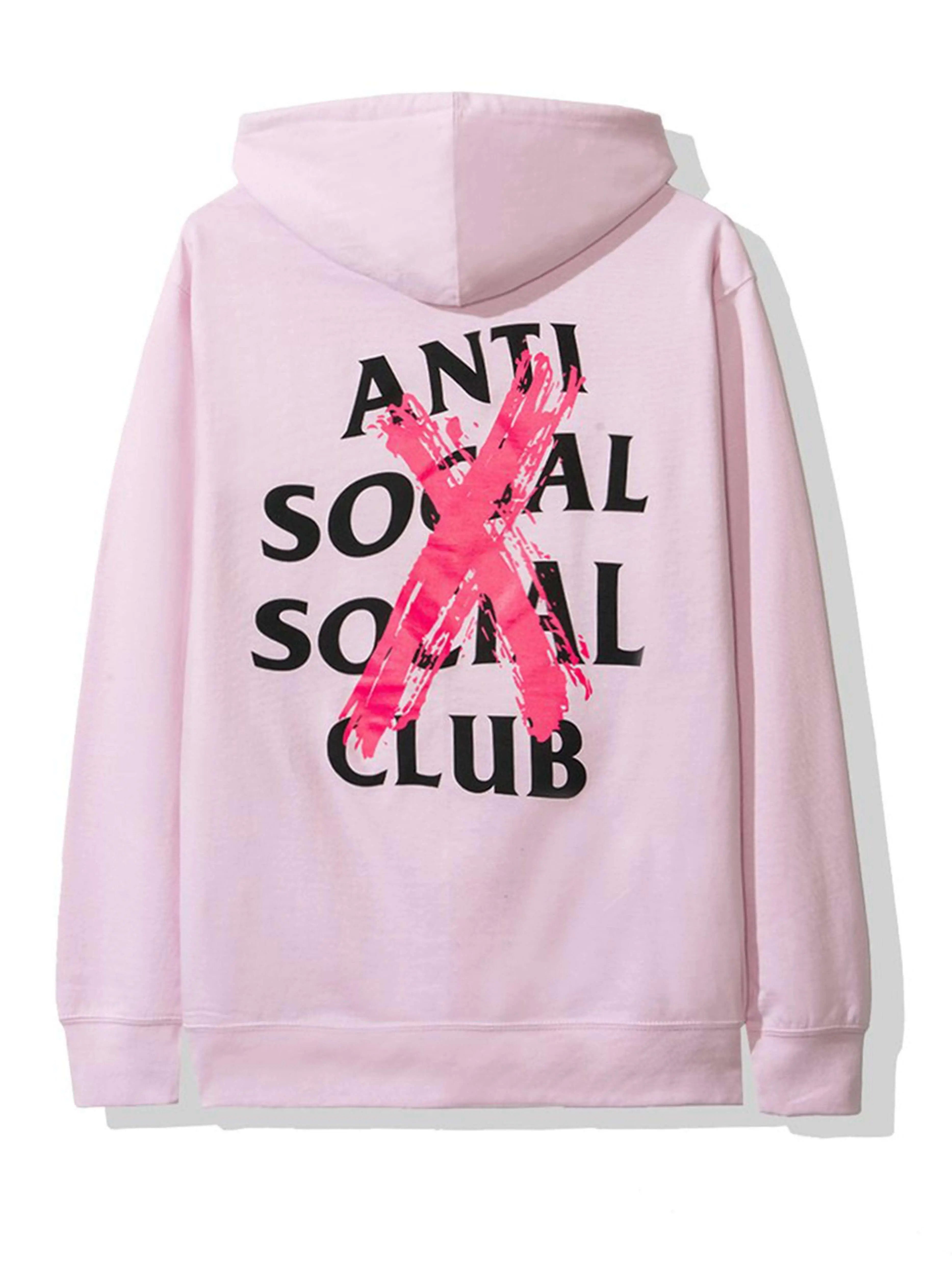Image of Anti Social Social Club Cancelled Hoodie Pink Prior