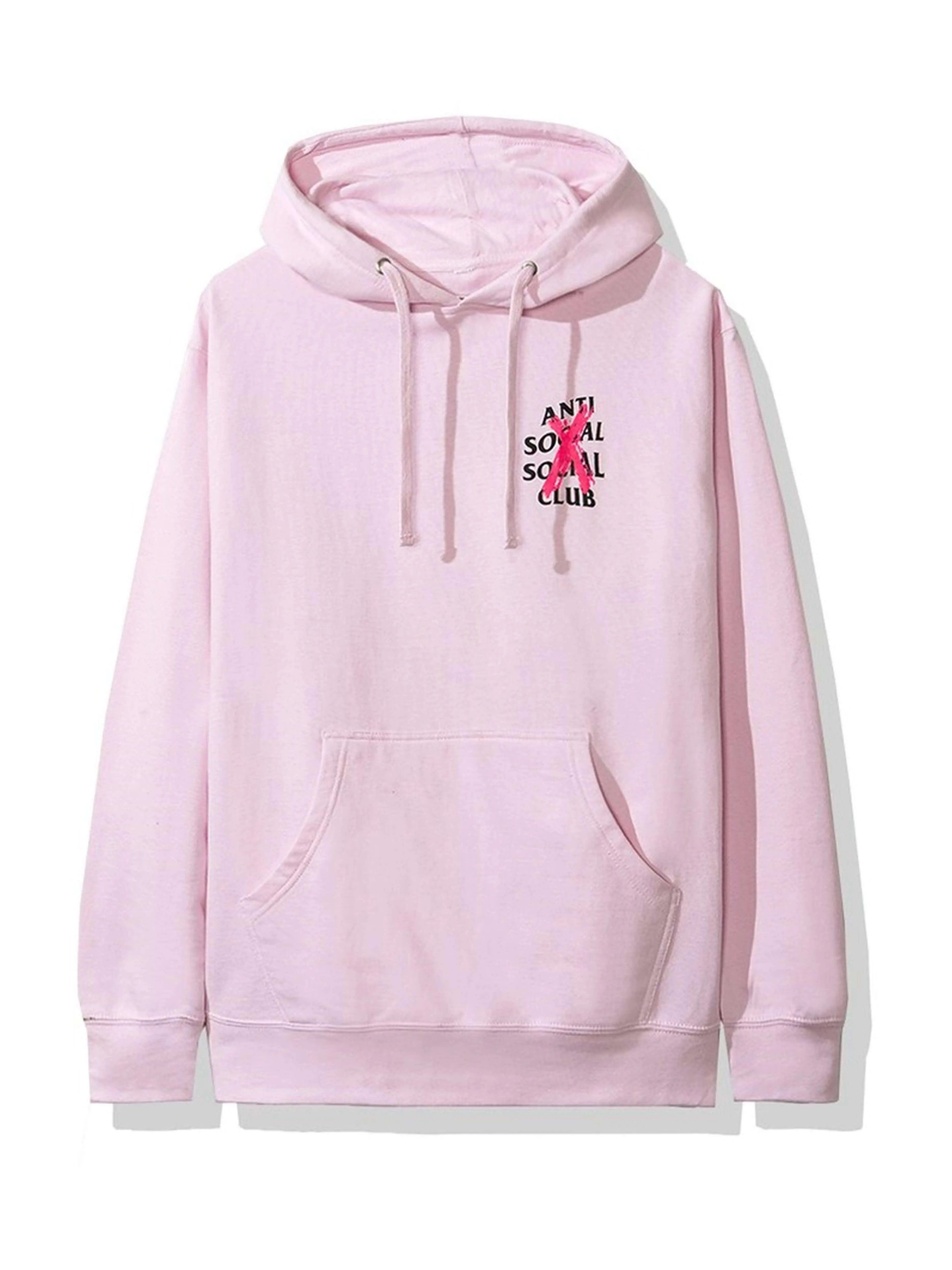 Image of Anti Social Social Club Cancelled Hoodie Pink Prior