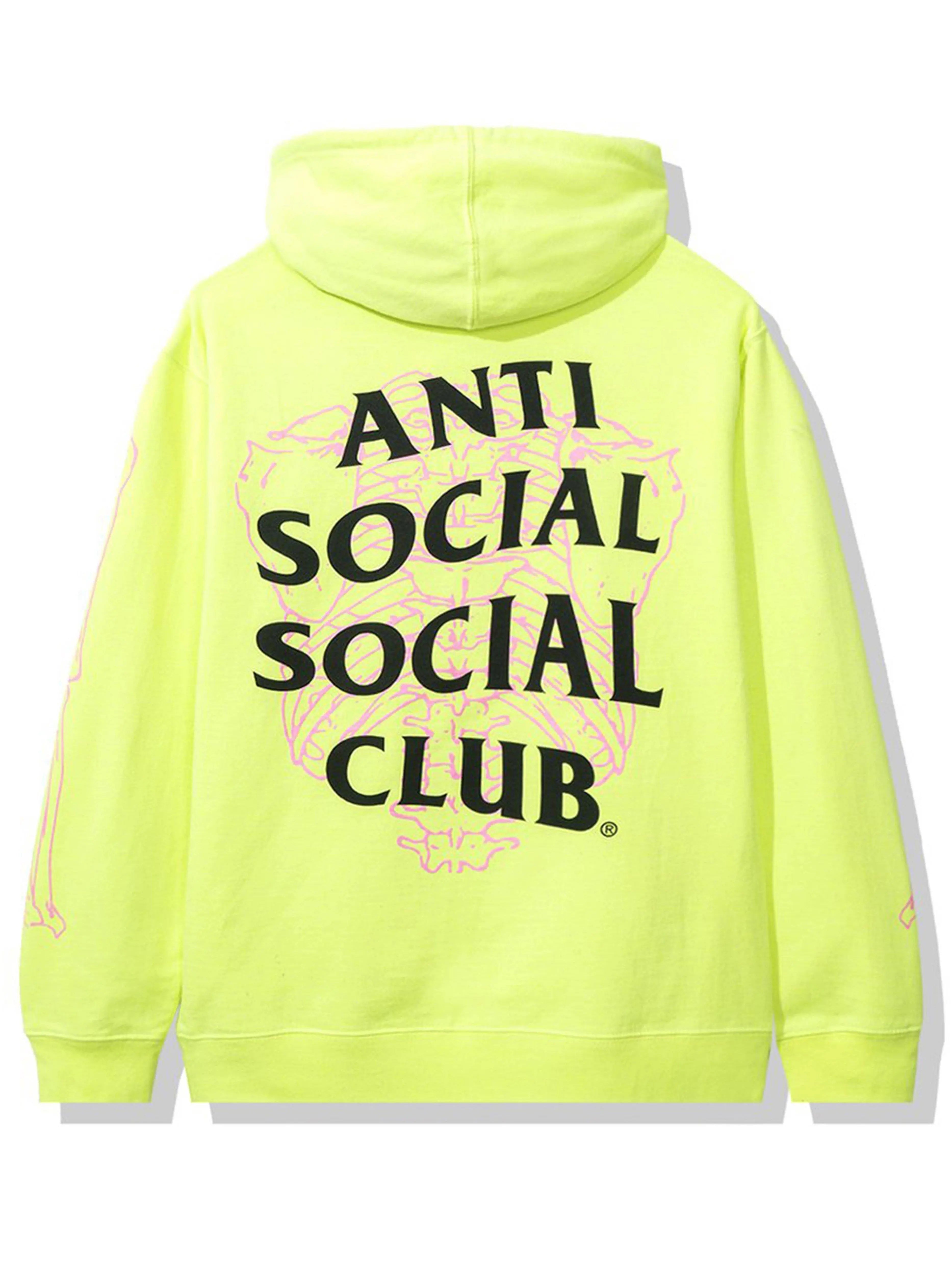 Image of Anti Social Social Club Car Underwater Hoodie Neon Green Anti Social Social Club