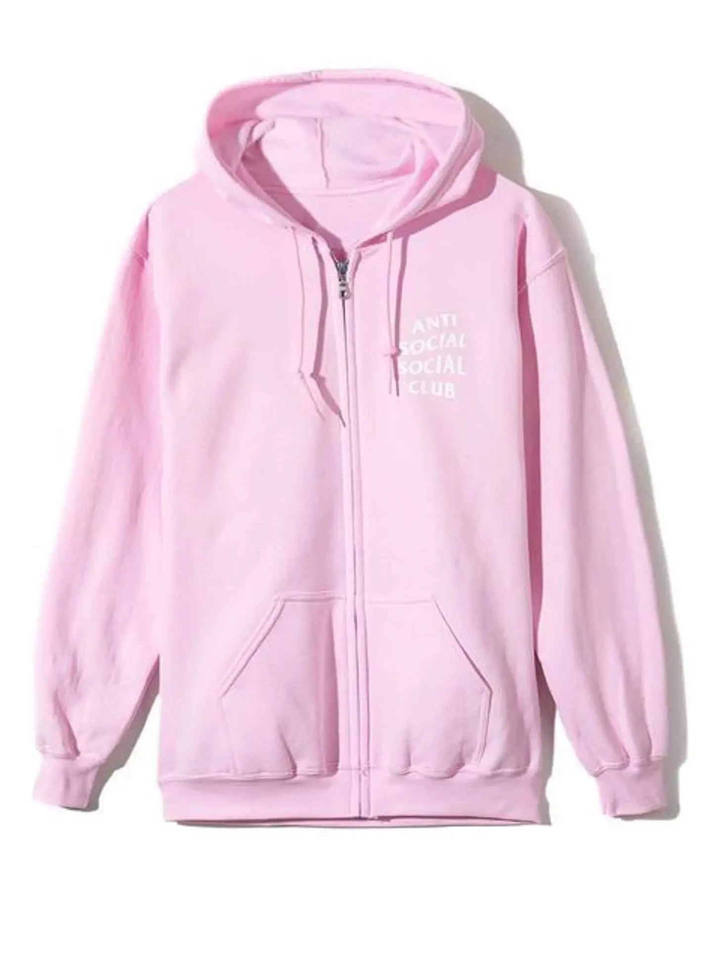 Image of Anti Social Social Club Kkoch Zip Up Hoodie Pink Anti Social Social Club