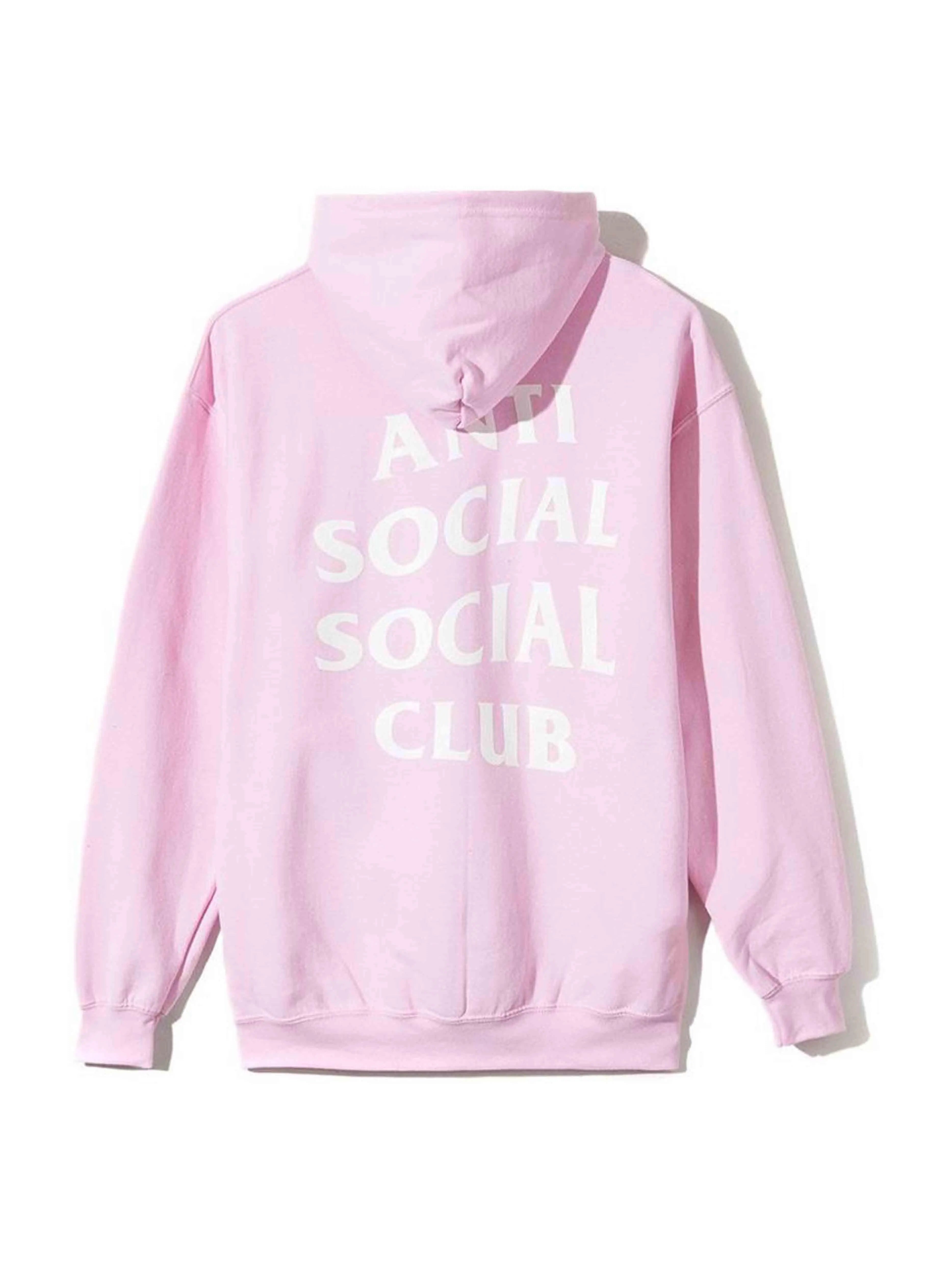 Image of Anti Social Social Club Logo Hoodie Pink M Anti Social Social Club