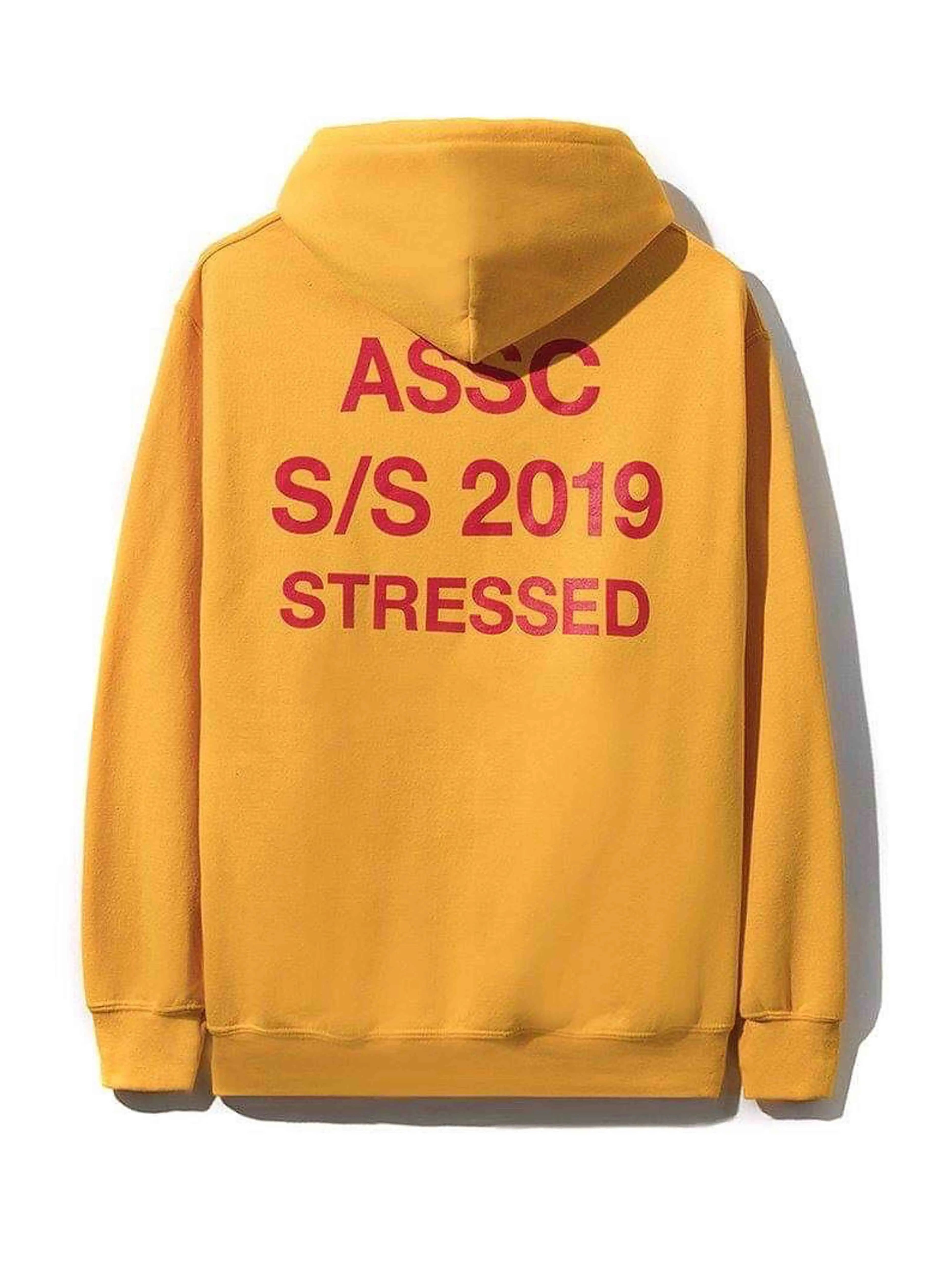 Image of Anti Social Social Club Stressed Hoodie Yellow Prior