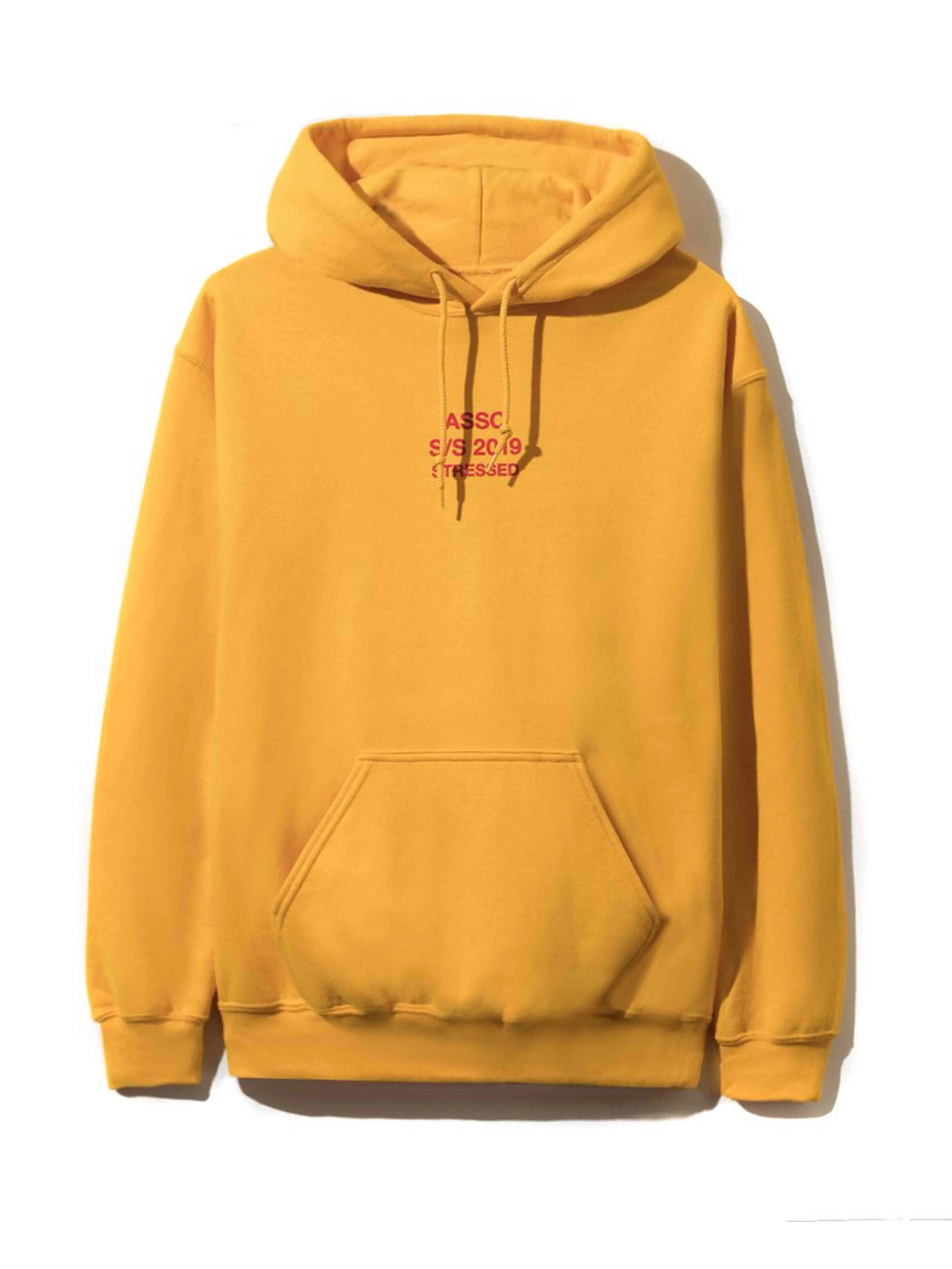 Image of Anti Social Social Club Stressed Hoodie Yellow Prior
