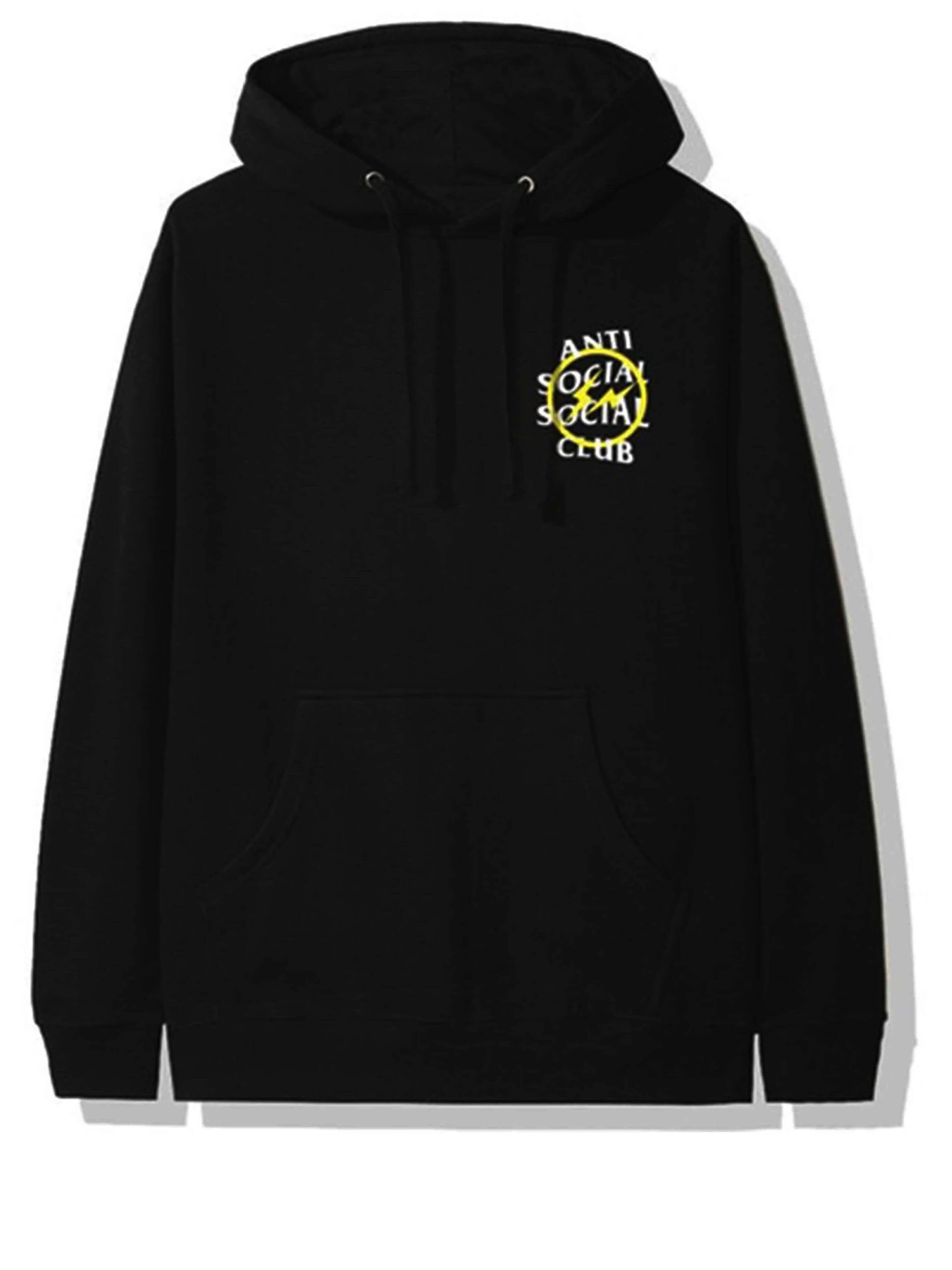 Image of Anti Social Social Club X Fragment Yellow Bolt Hoodie Anti Social Social Club