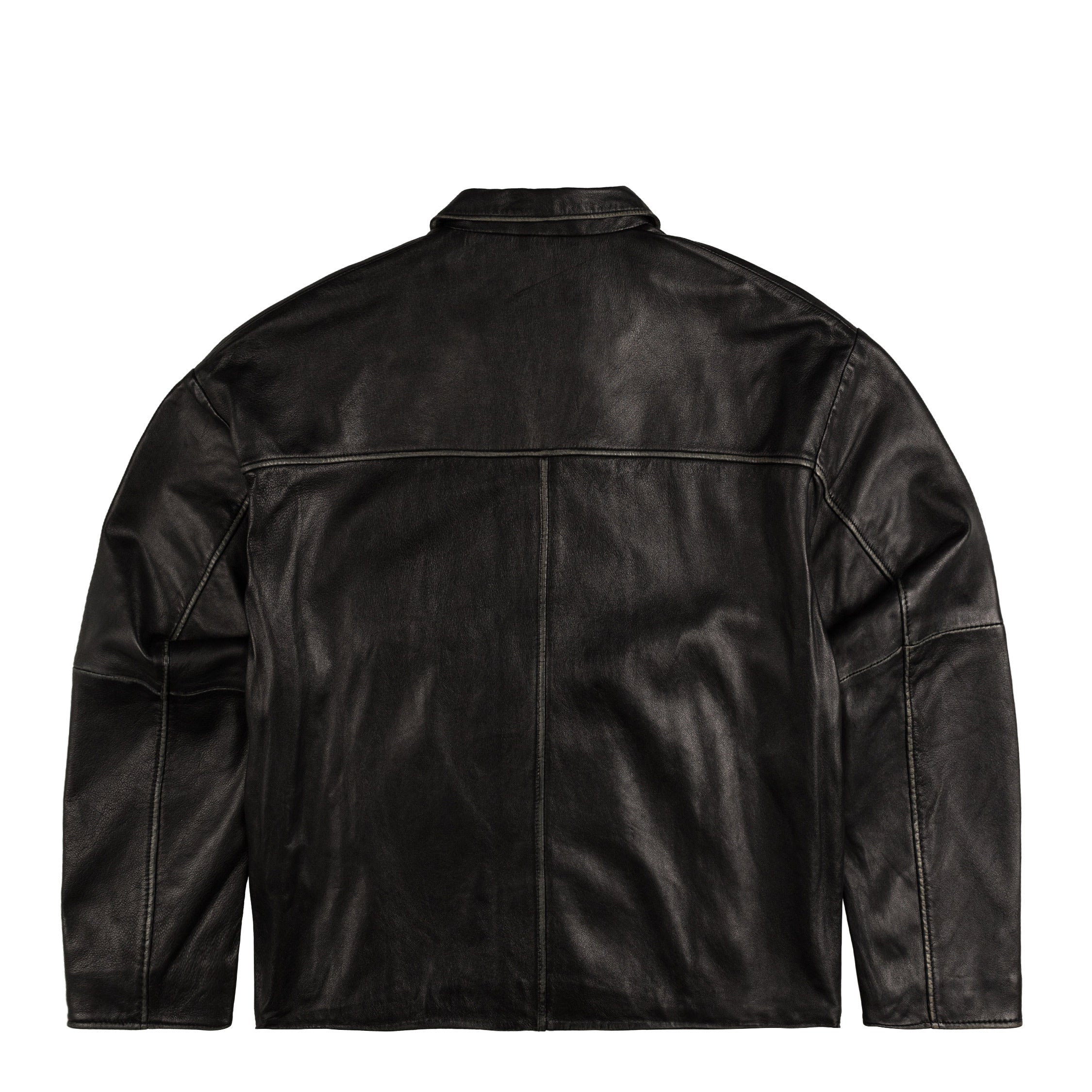 Image of New Amsterdam Surf Association Leather Jacket Boxy Fit