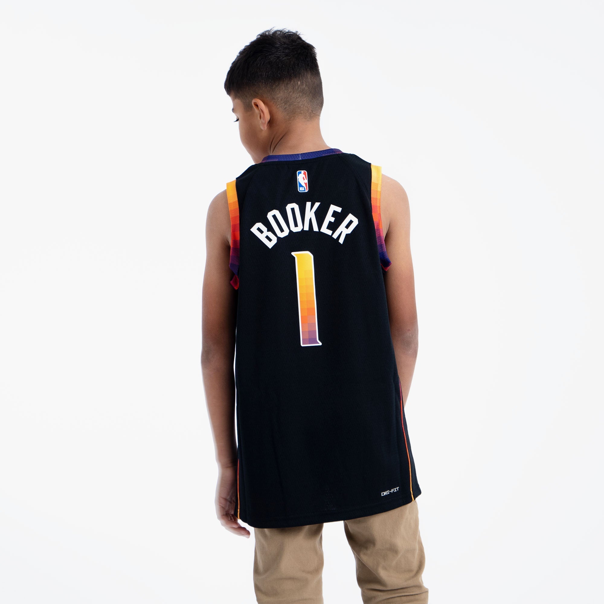 Image of Devin Booker Phoenix Suns 2025 Statement Edition Youth NBA Swingman Jersey