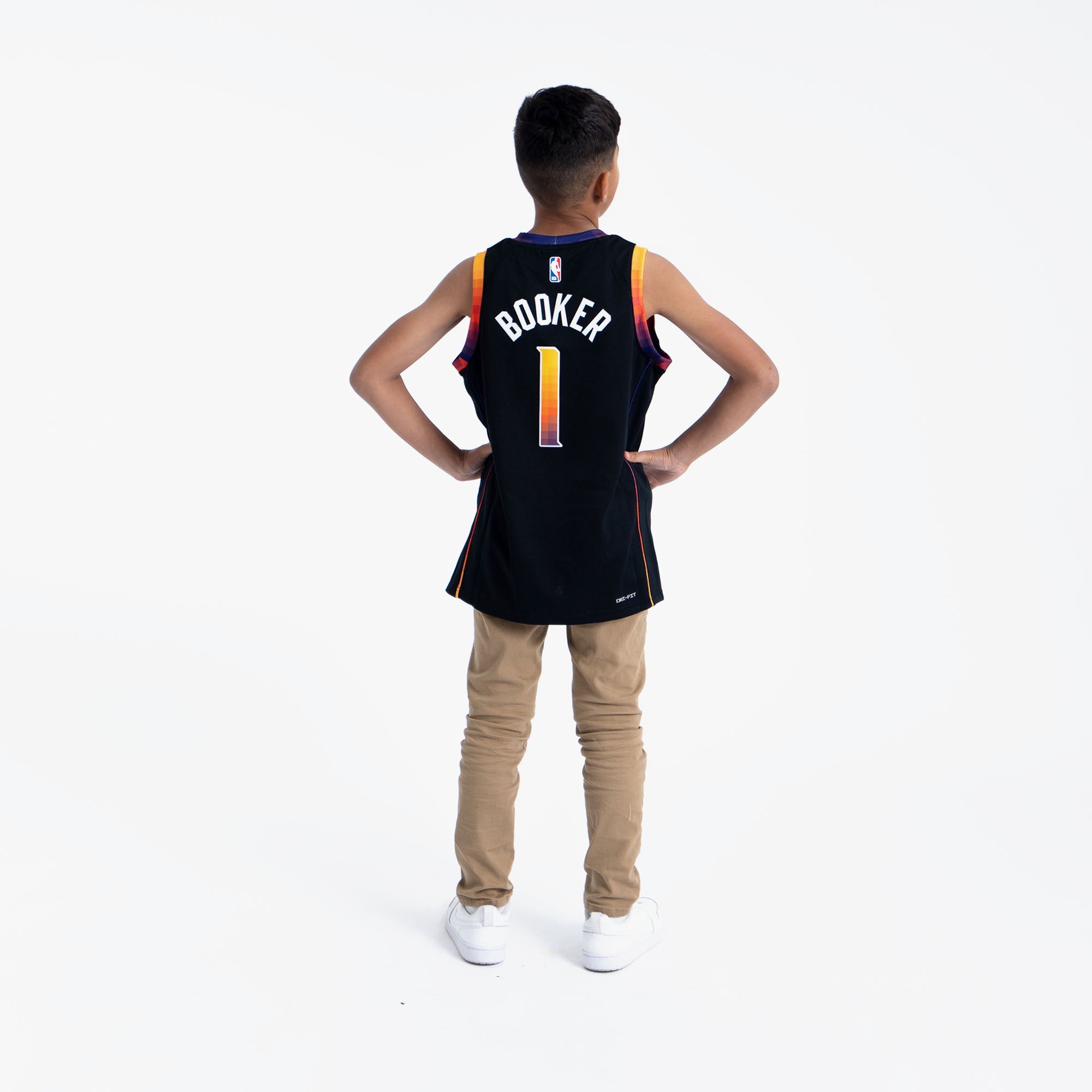 Image of Devin Booker Phoenix Suns 2025 Statement Edition Youth NBA Swingman Jersey