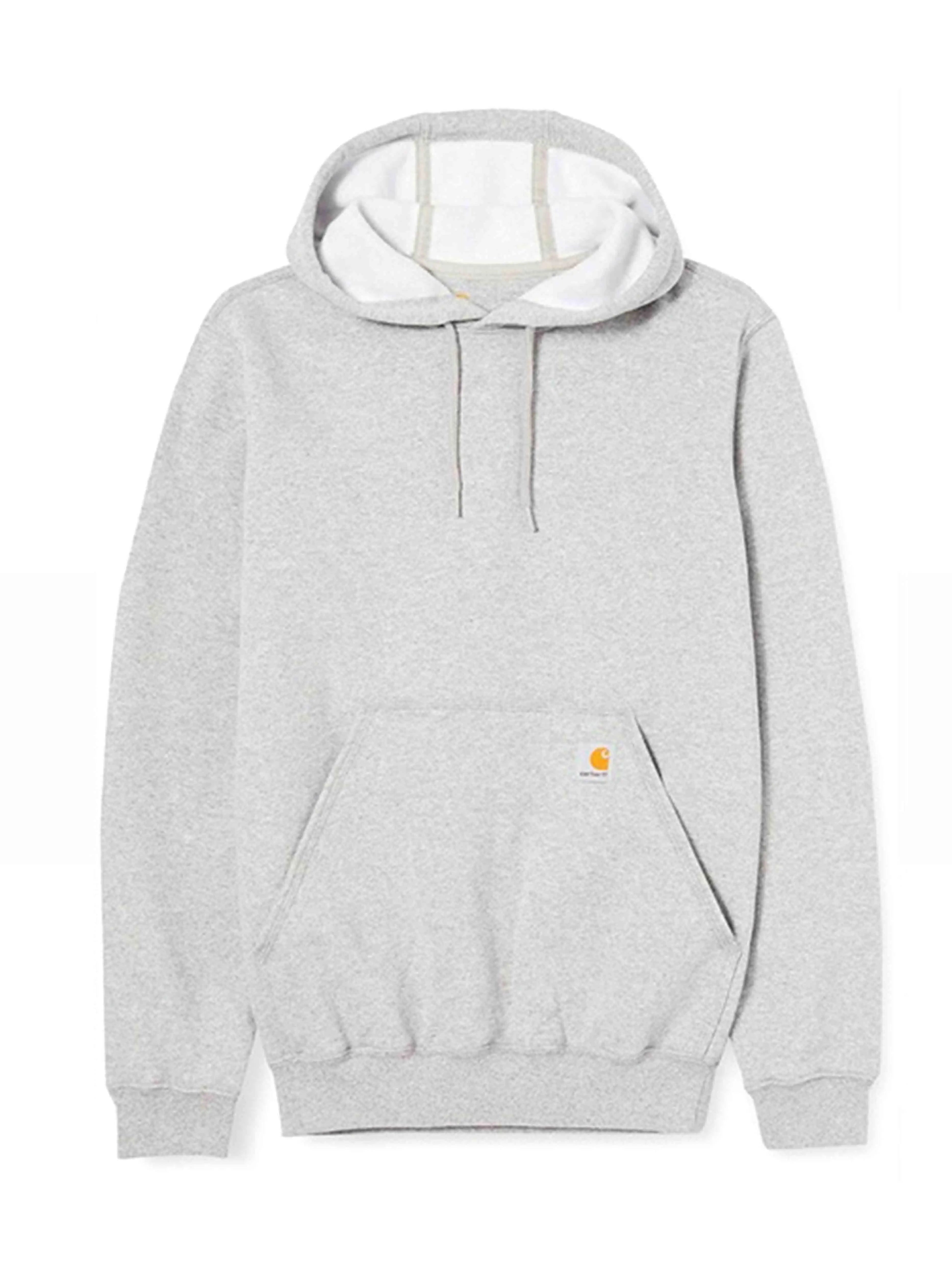 Image of Carhartt Mid Weight Logo Hoodie Heather Grey Carhartt