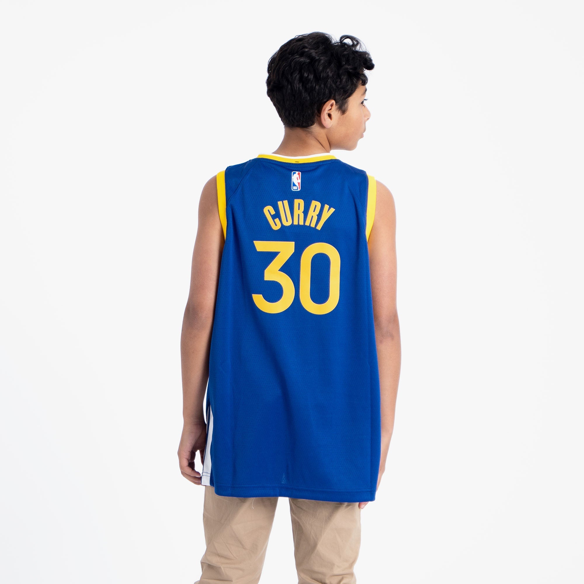Image of Stephen Curry Golden State Warriors 2025 Icon Edition Youth NBA Swingman Jersey