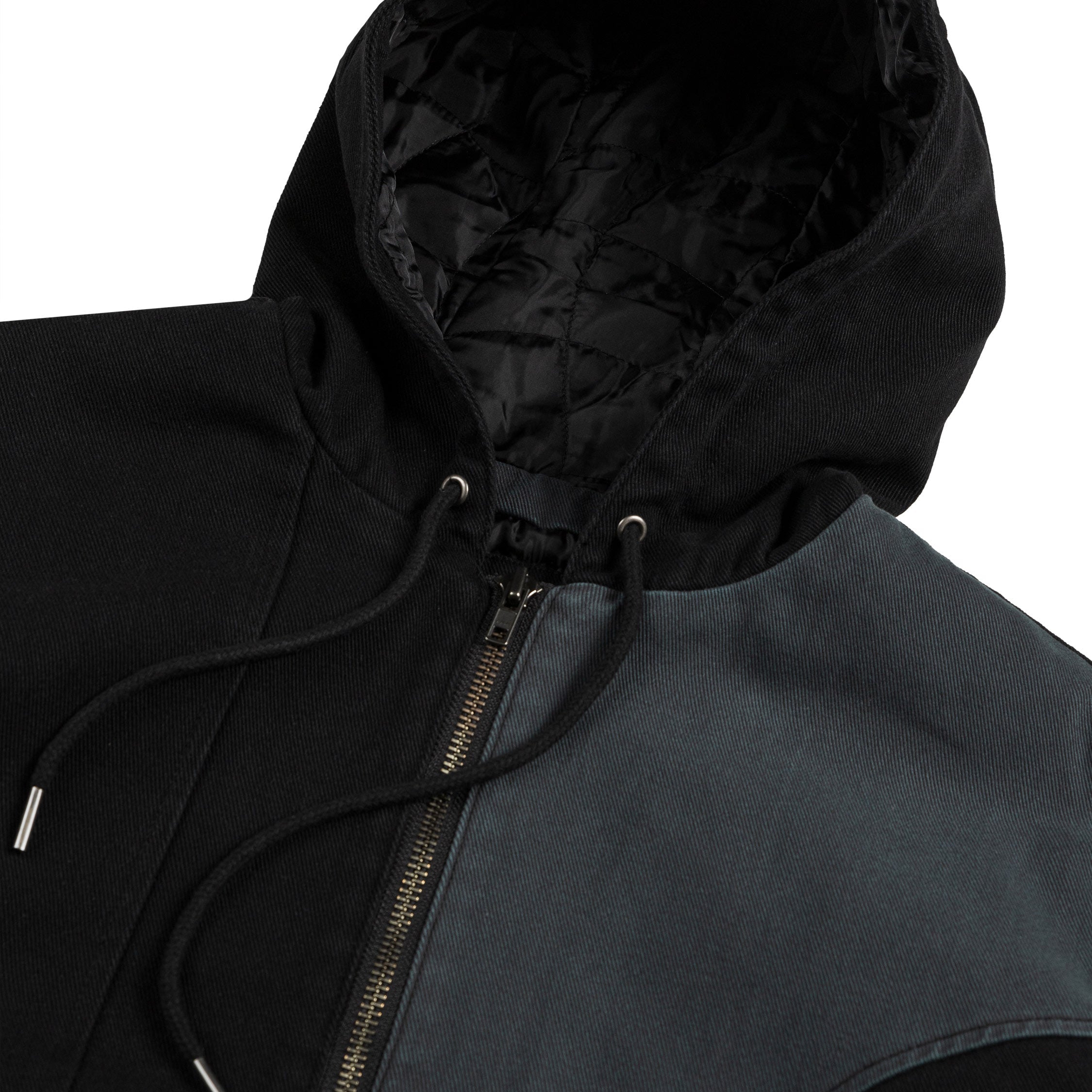 Dime Panel Denim Hooded Bomber