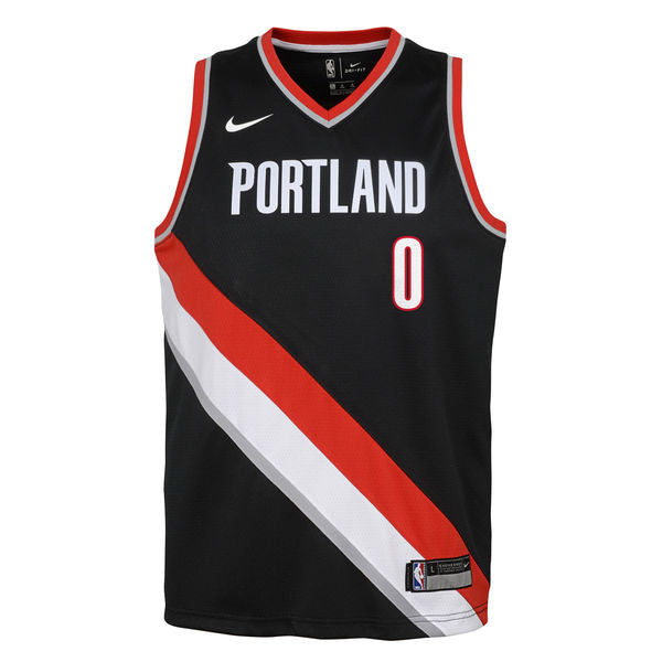 Image of Damian Lillard Portland Trail Blazers 2024 Icon Edition Youth NBA Swingman Jersey