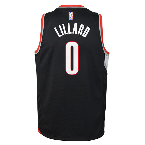 Image of Damian Lillard Portland Trail Blazers 2024 Icon Edition Youth NBA Swingman Jersey