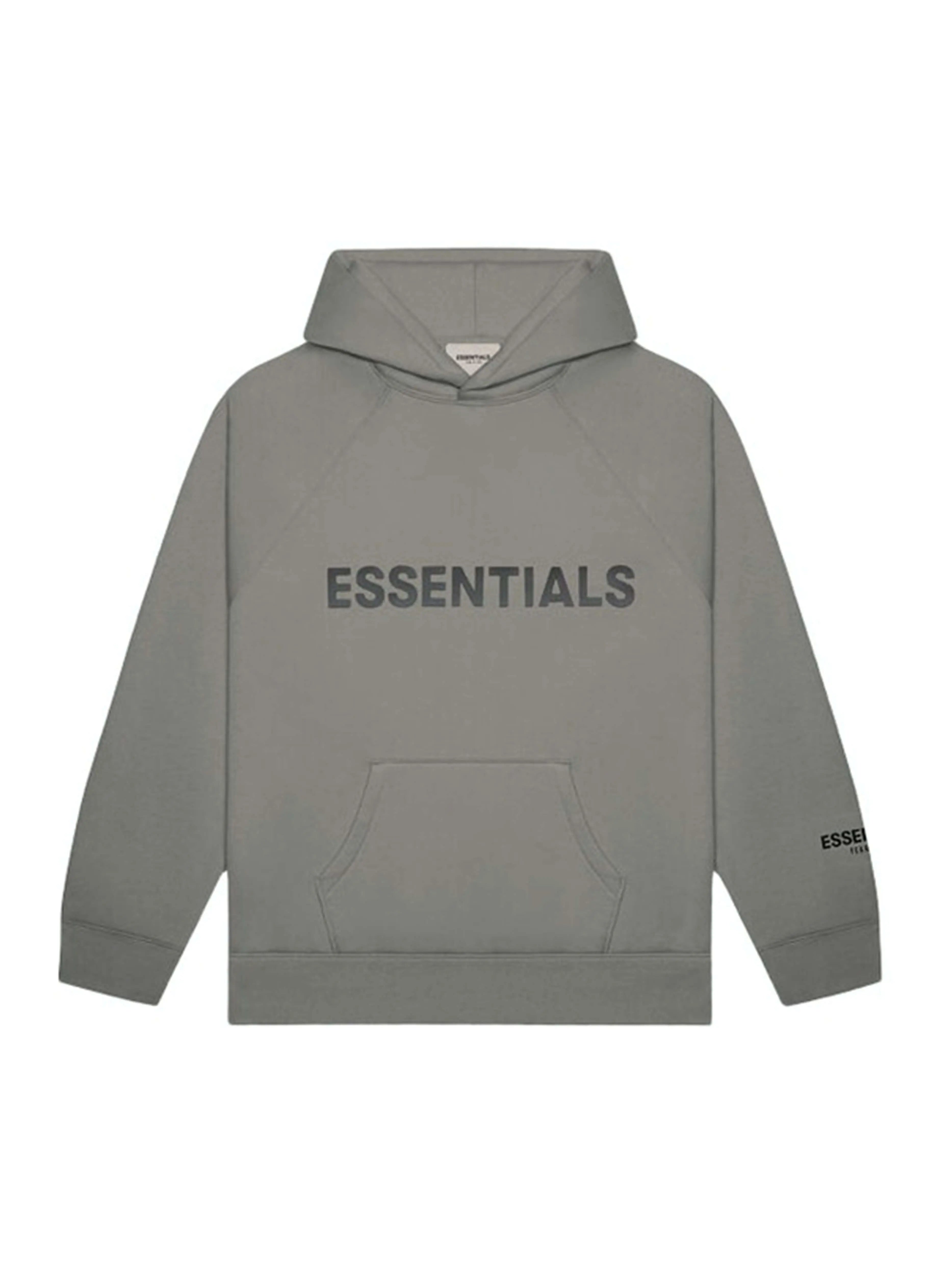 FOG ESSENTIALS 3D Silicon Applique Pullover Hoodie Charcoal [SS20] Fear Of God Essentials