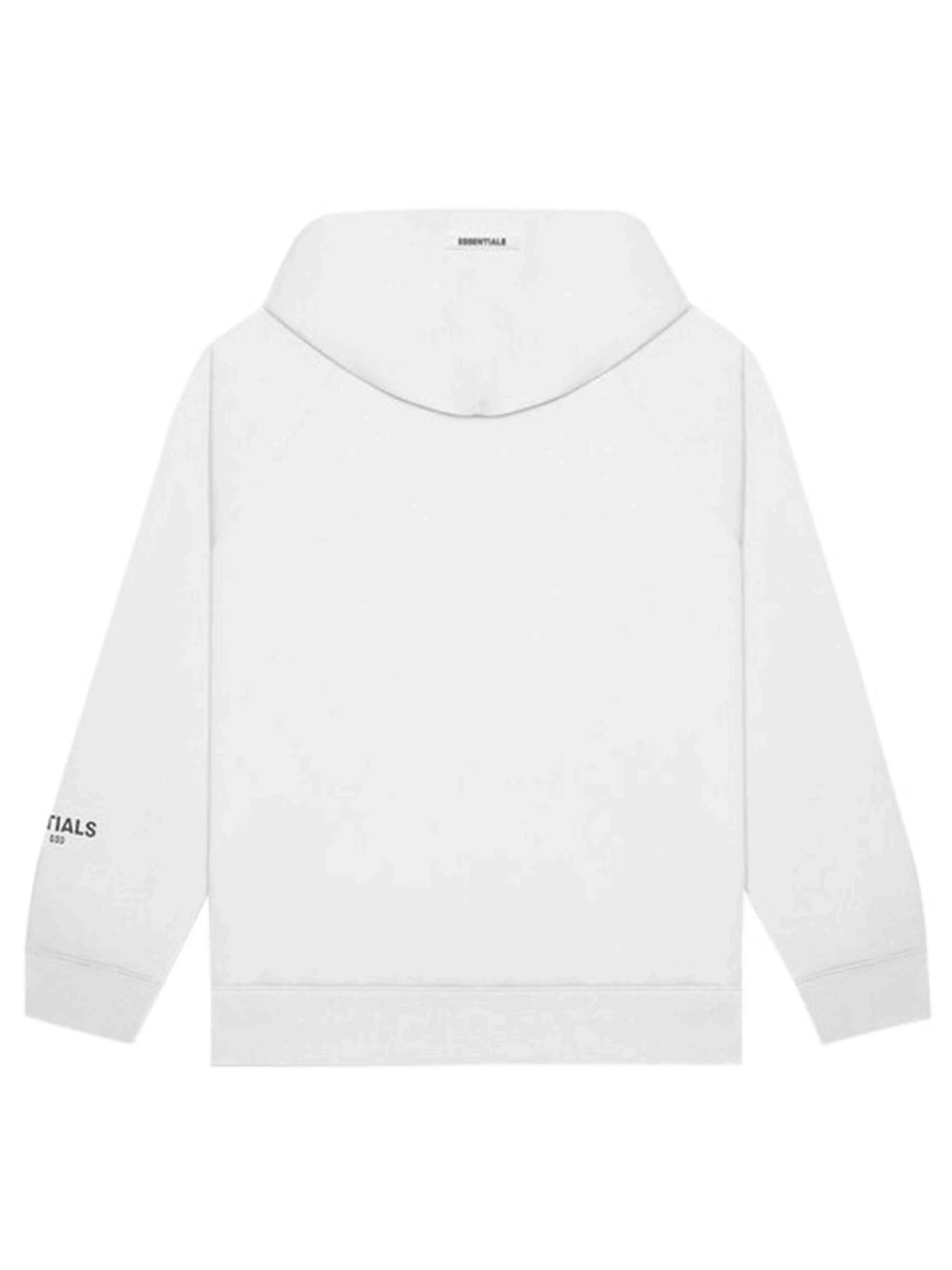 FOG ESSENTIALS 3D Silicon Applique Pullover Hoodie White Fear Of God Essentials