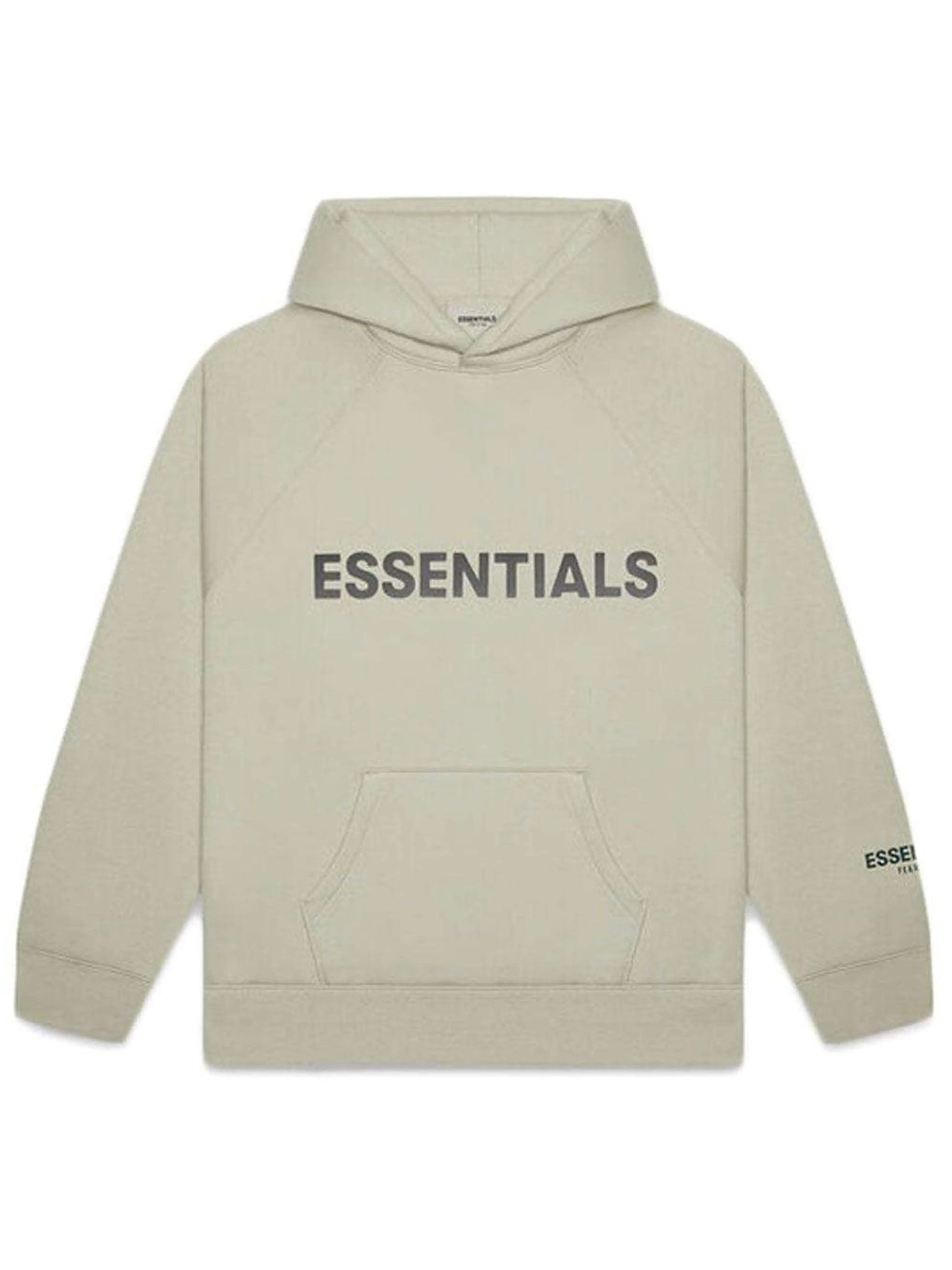 Image of Fear Of God Essentials 3D Applique Pullover Hoodie Moss (FW20) Prior