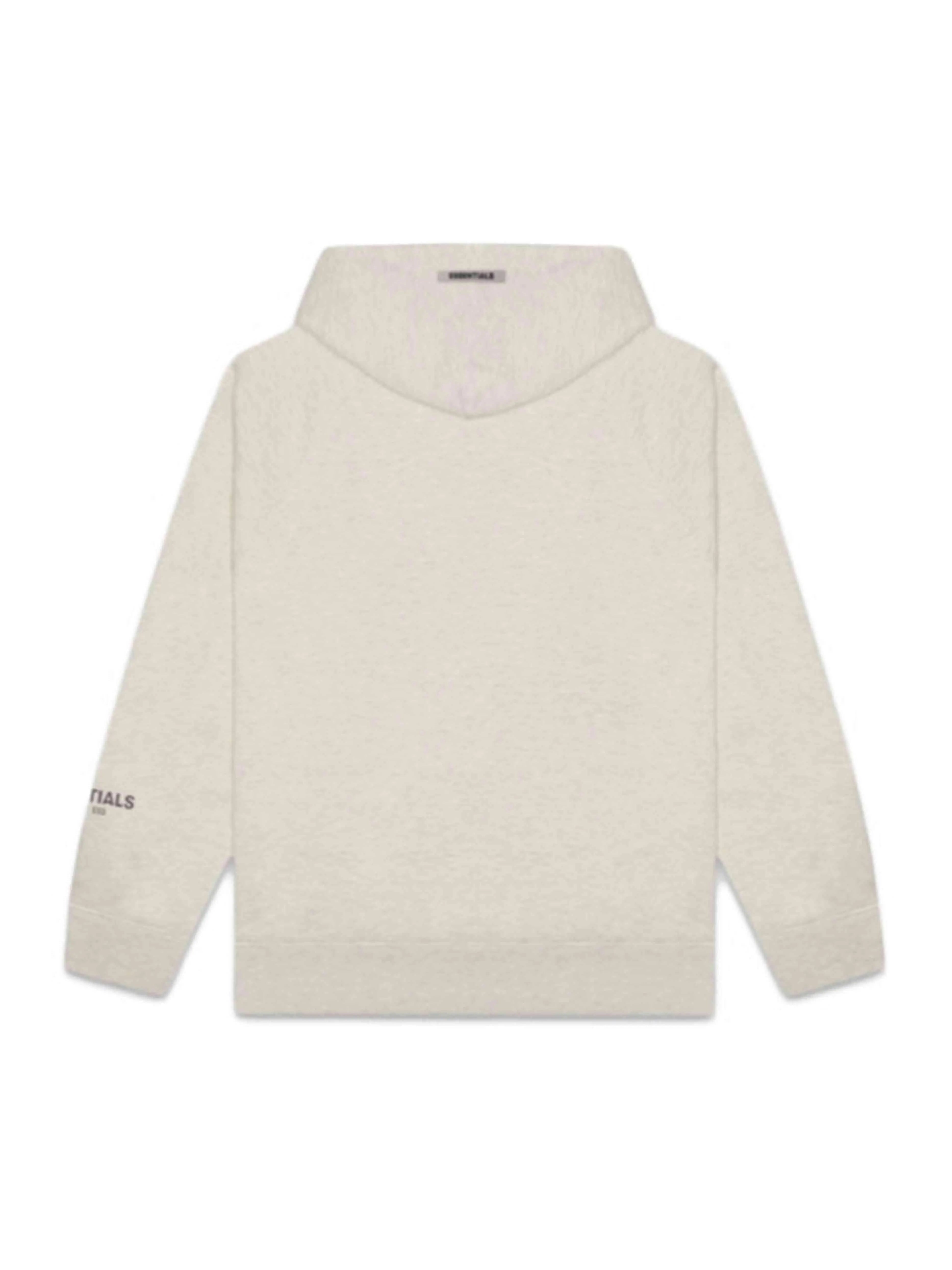 Image of Fear Of God Essentials 3D Silicon Applique Pullover Hoodie Oatmeal [SS20] Fear Of God Essentials
