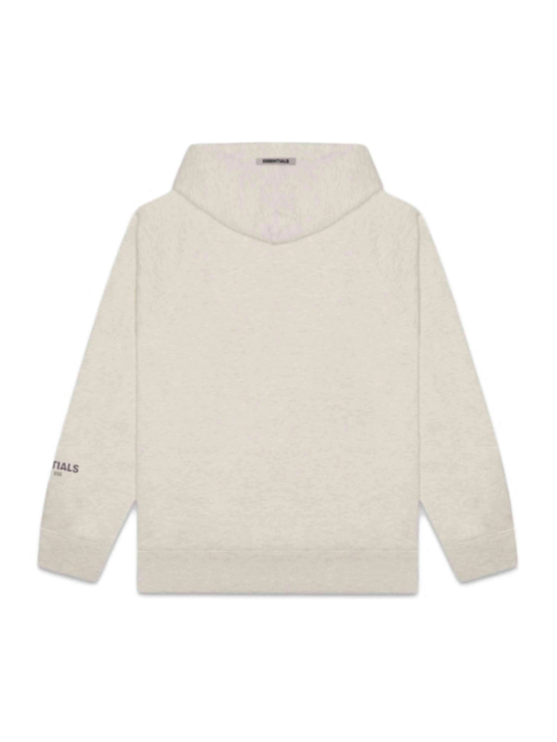 Fear Of God Essentials 3D Silicon Applique Pullover Hoodie Oatmeal [SS20] Fear Of God Essentials