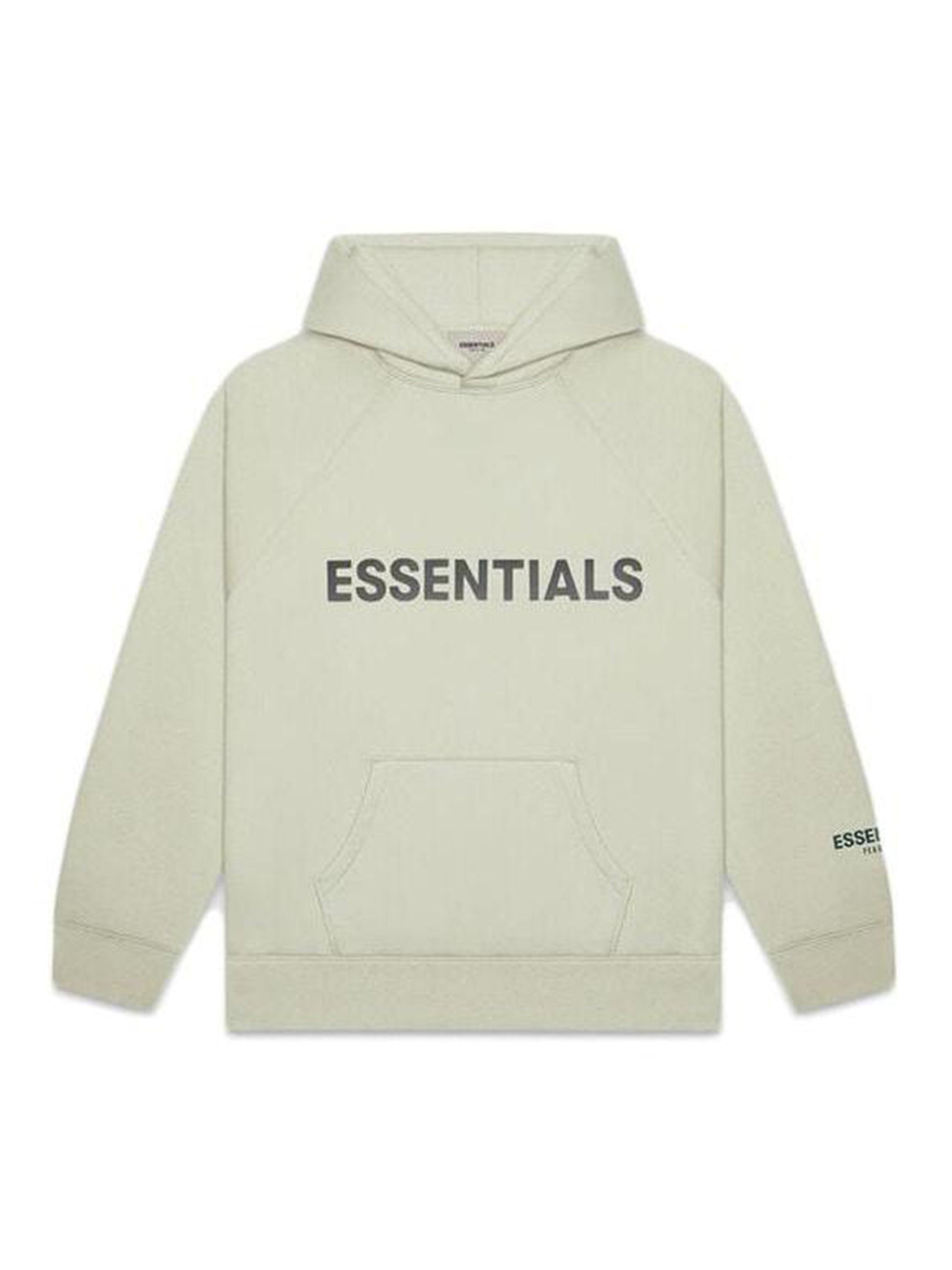 Fear Of God Essentials 3d Silicon Applique Pullover Hoodie Sage [FW20] Prior