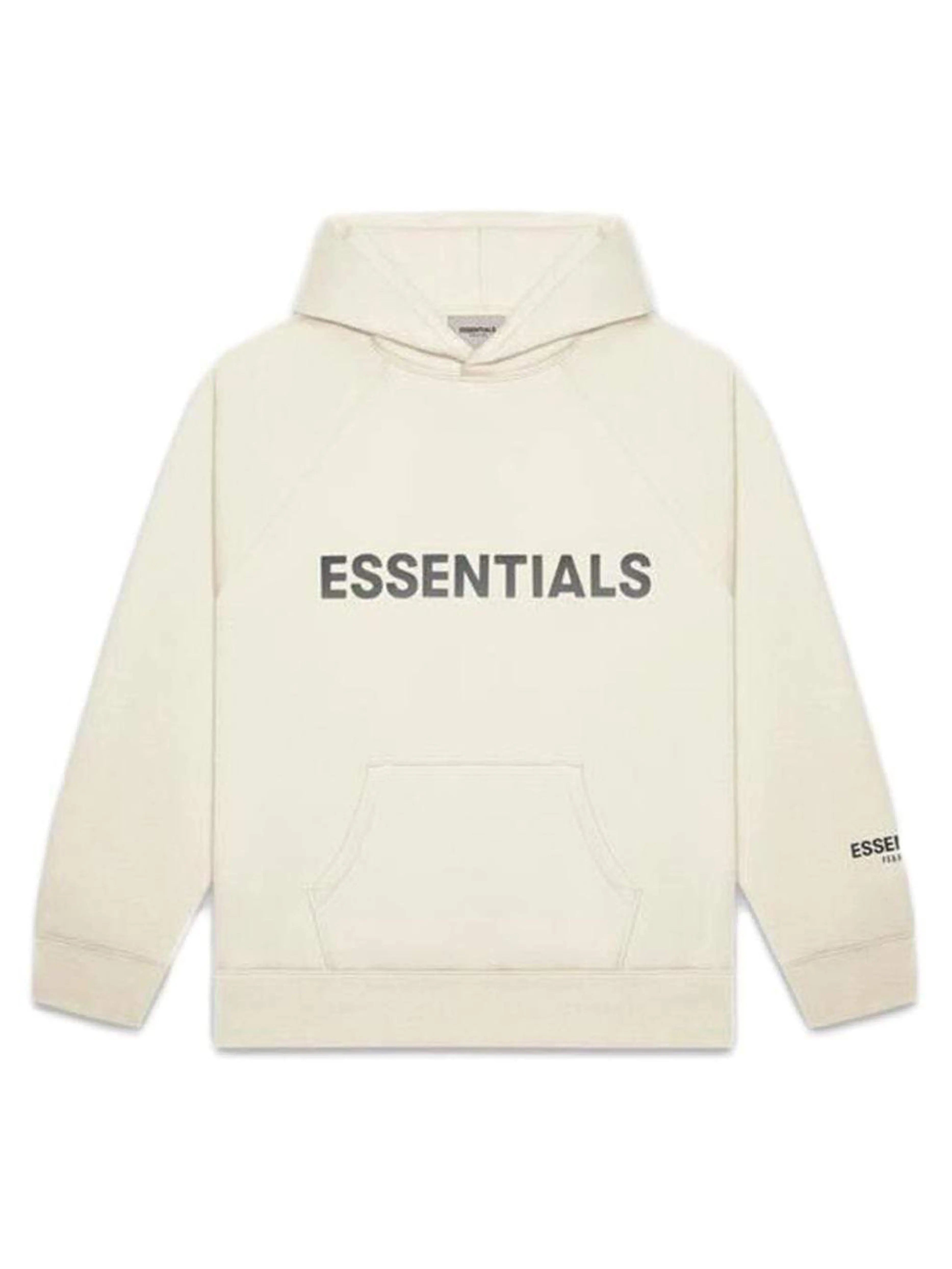 Image of Fear Of God Essentials Applique Logo Hoodie Buttercream [SS20] Prior