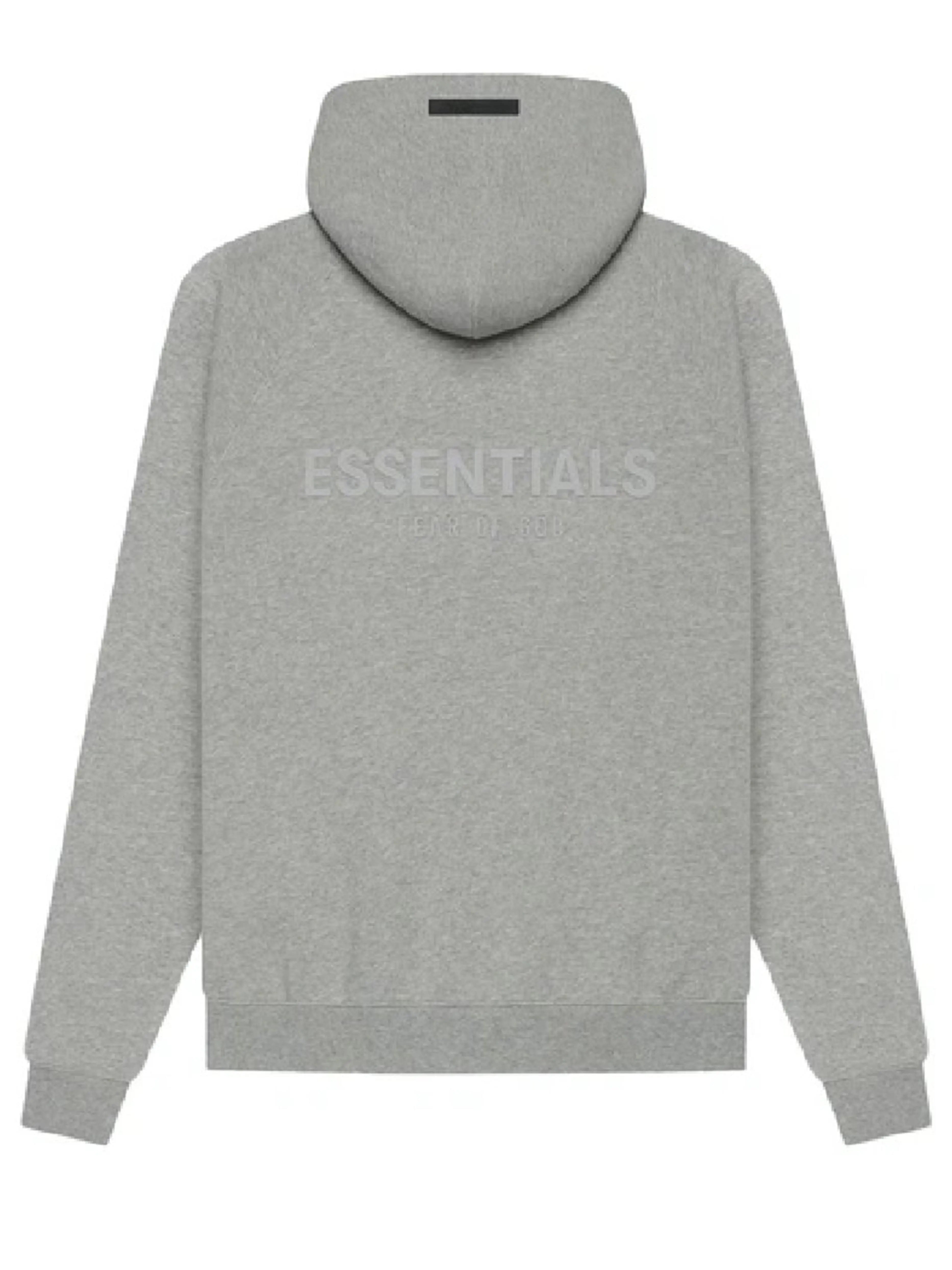 Fear Of God Essentials Back Logo Hoodie Dark Heather Oatmeal [SS21] Prior