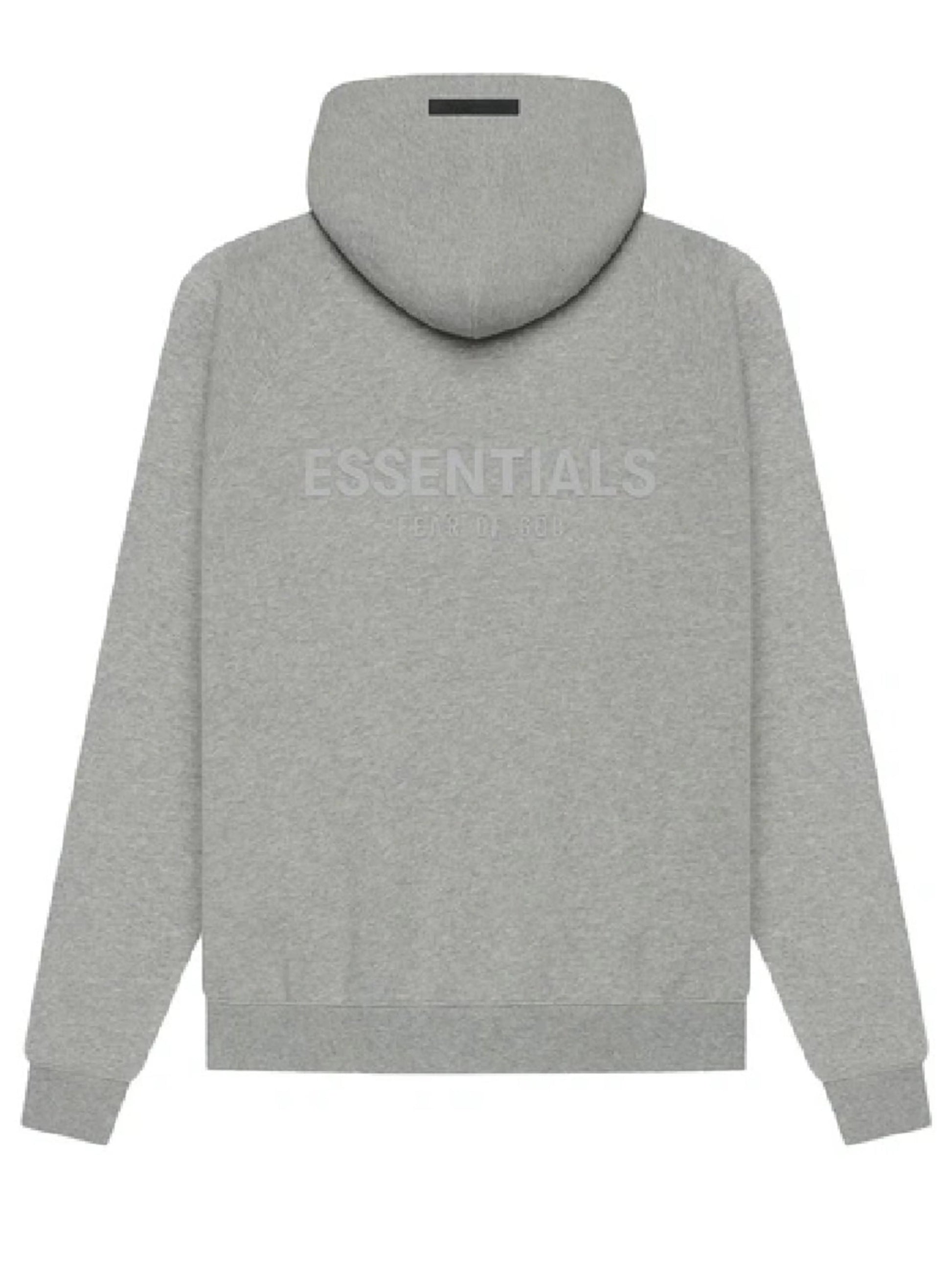 Fear Of God Essentials Back Logo Hoodie Dark Heather Oatmeal [SS21] Prior