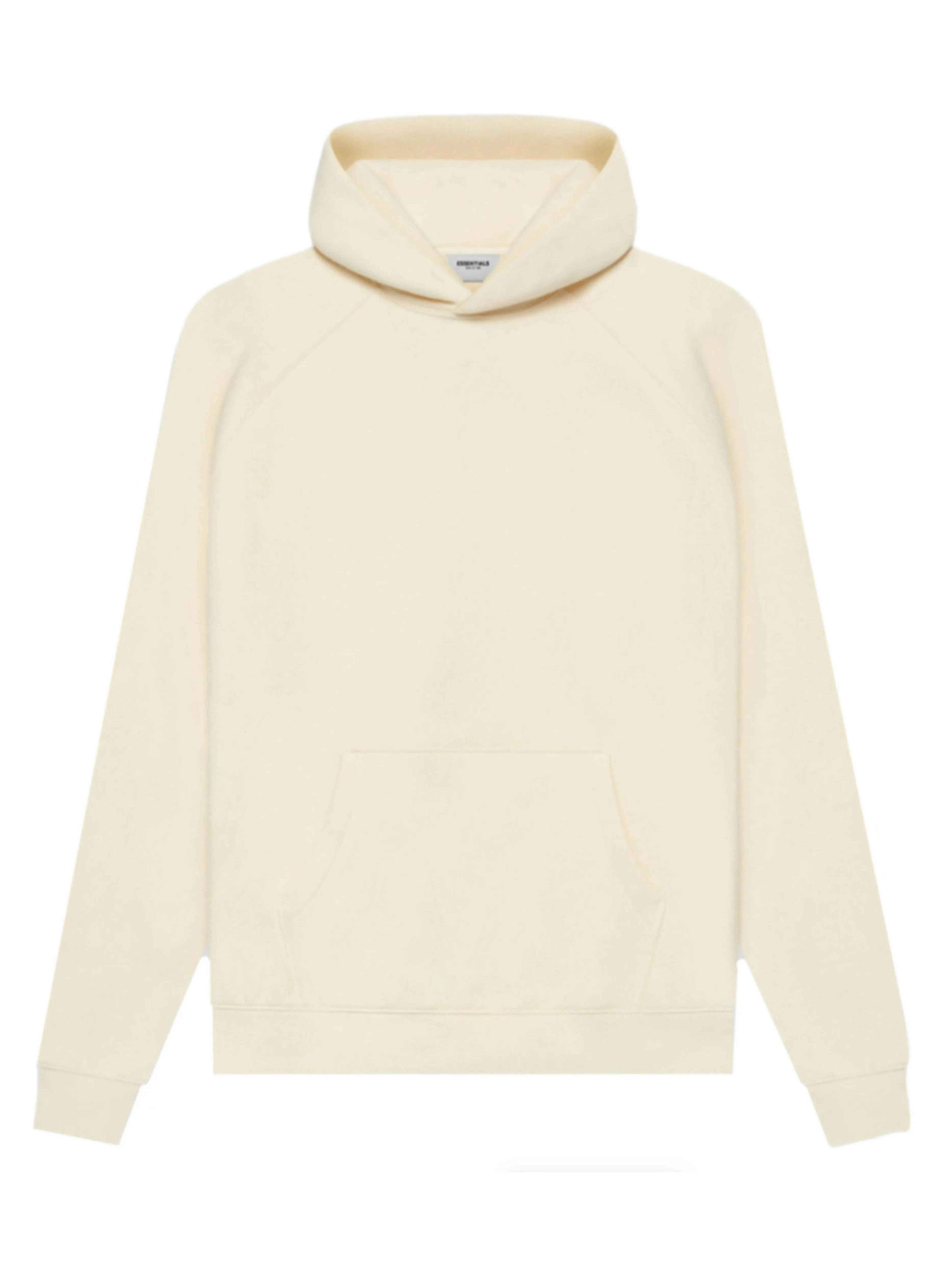 Image of Fear Of God Essentials Back Logo Pullover Hoodie Cream/Buttercream [SS21] Fear Of God Essentials