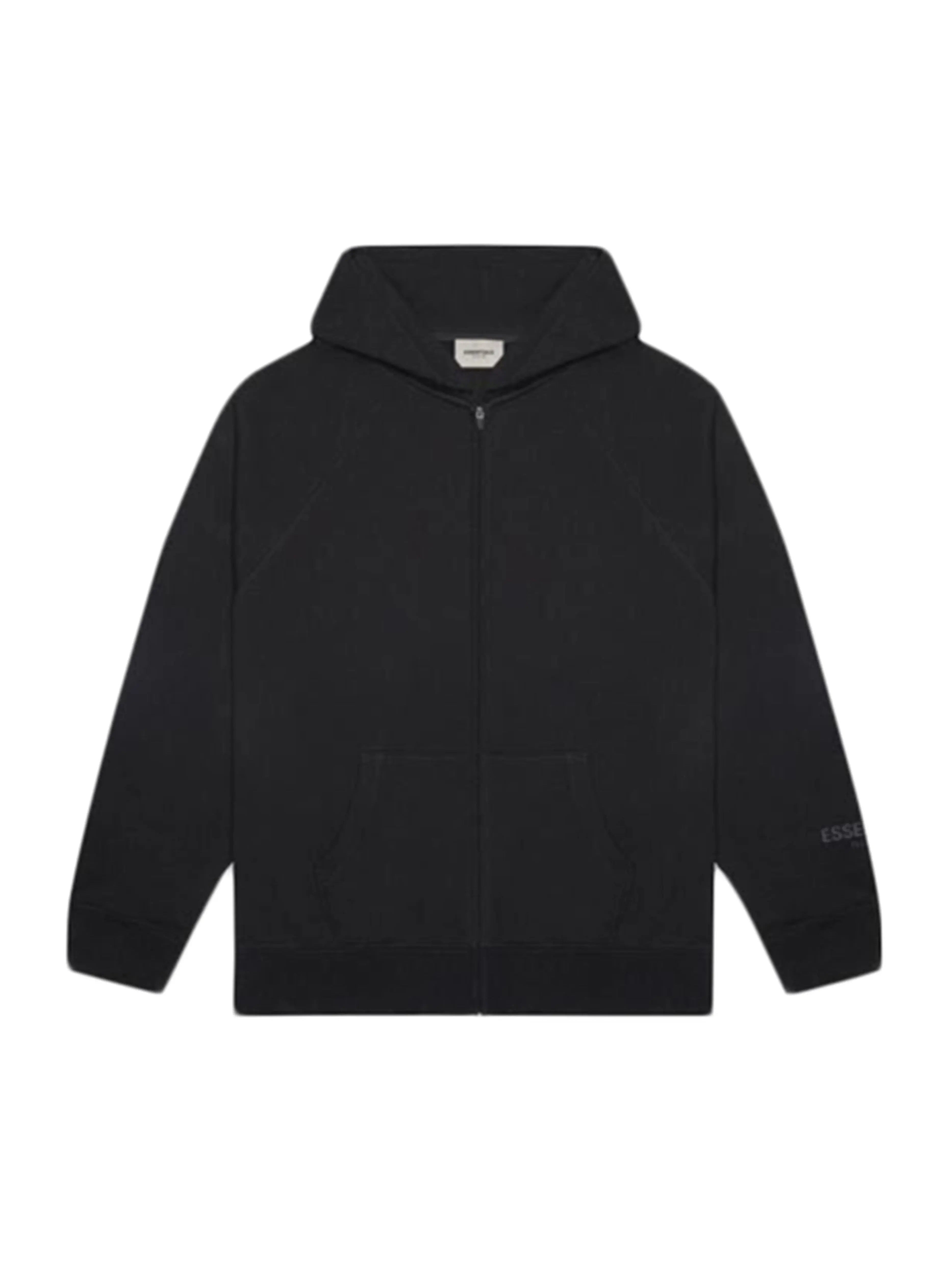 Image of Fear Of God Essentials Full Zip Hoodie Applique Logo Dark Slate/Stretch Limo/Black [SS20] Prior