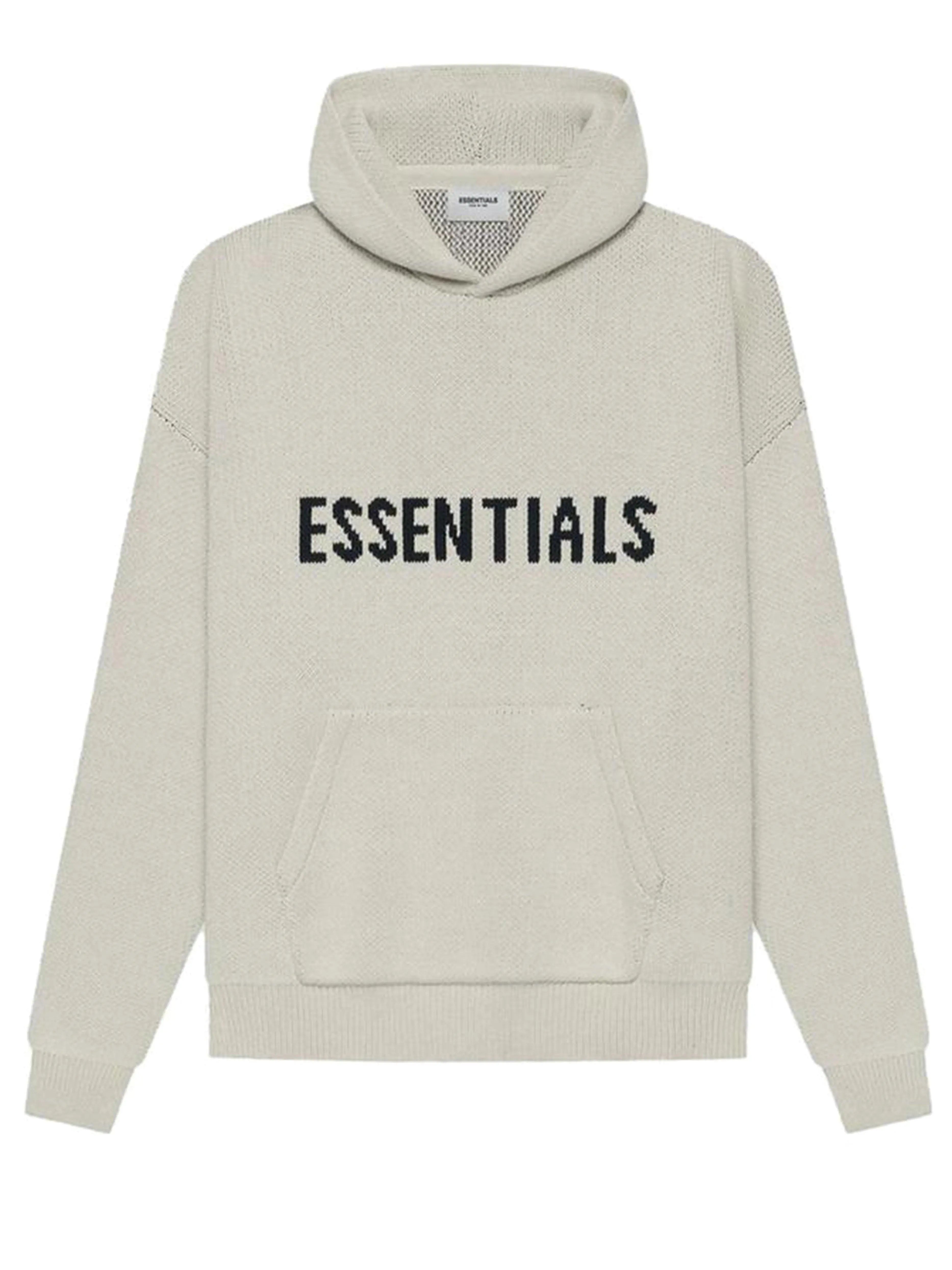 Image of Fear Of God Essentials Knit Pull Over Hoodie Moss [SS21] Prior