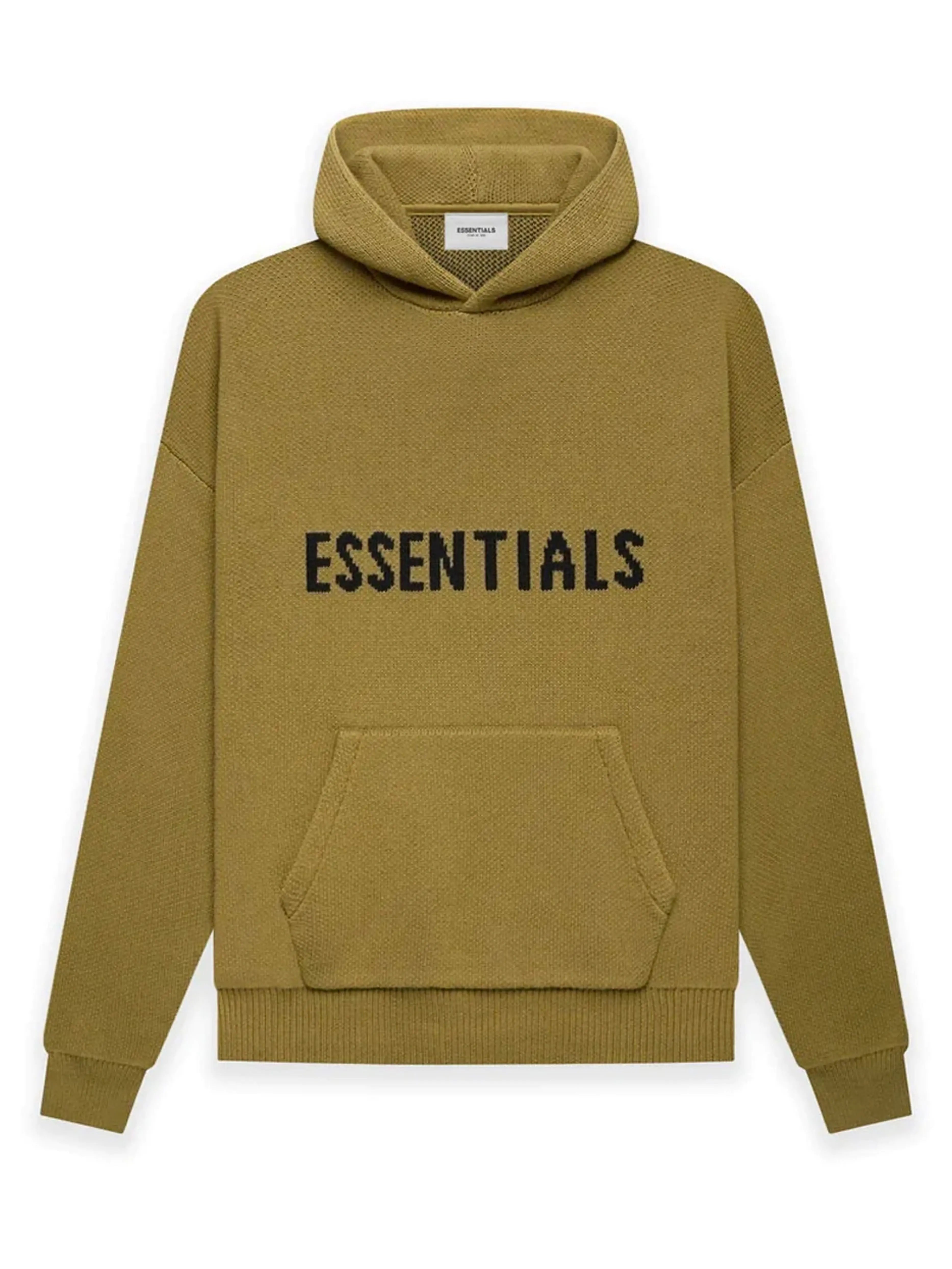Image of Fear Of God Essentials Knit Pullover Hoodie Amber [SS21] Prior