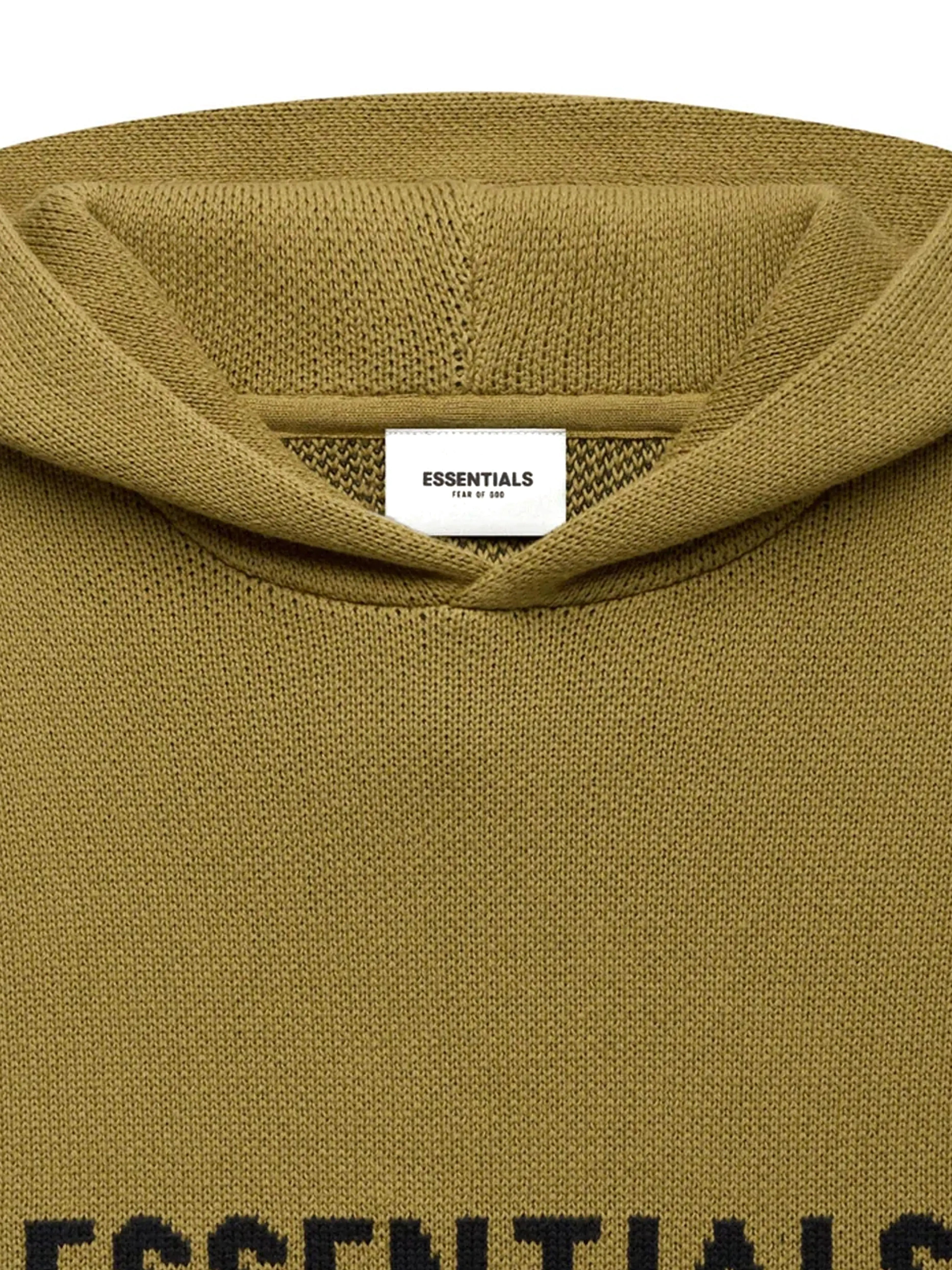 Image of Fear Of God Essentials Knit Pullover Hoodie Amber [SS21] Prior