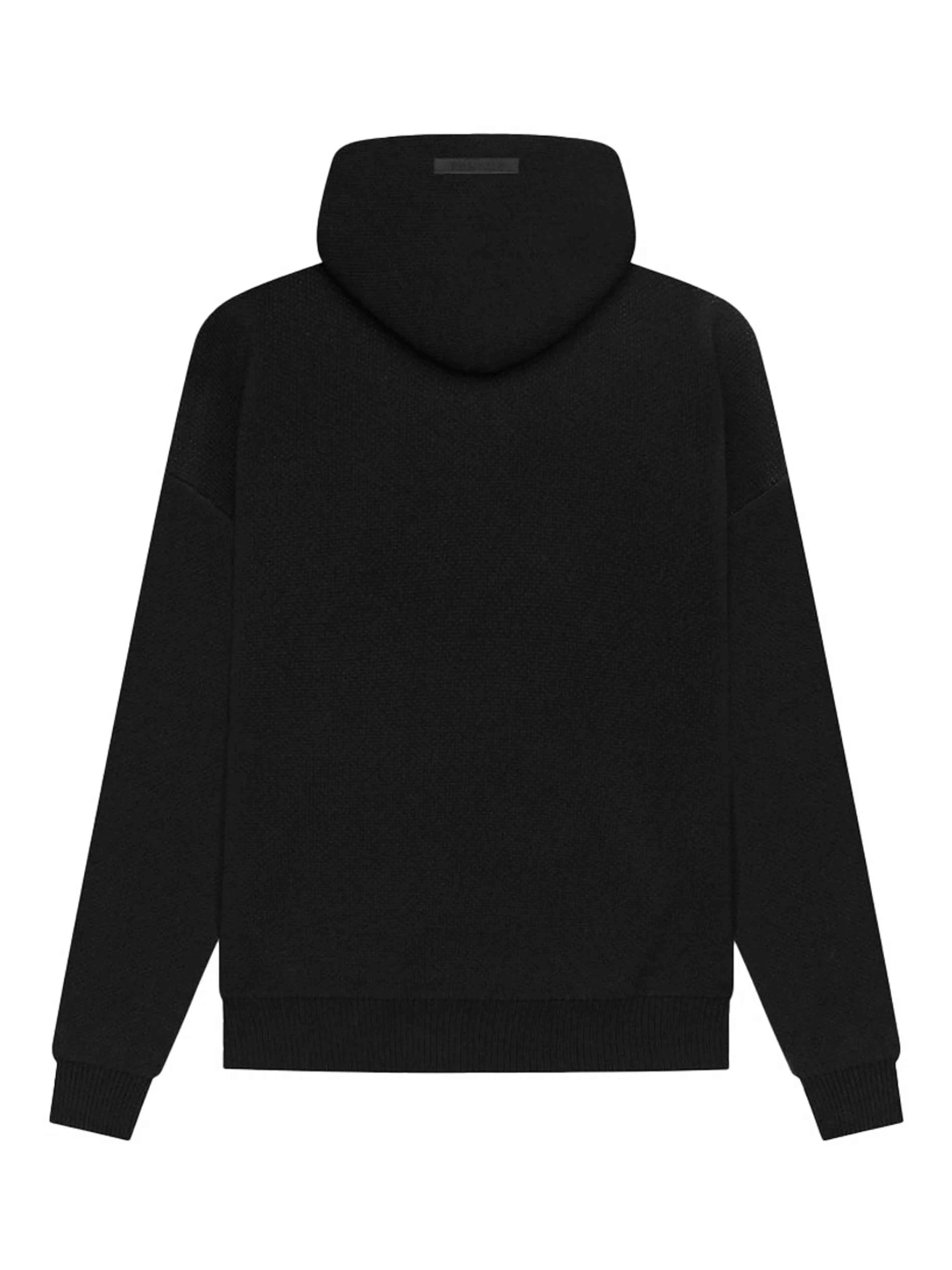 Image of Fear Of God Essentials Knit Pullover Hoodie Black [SS21] Prior