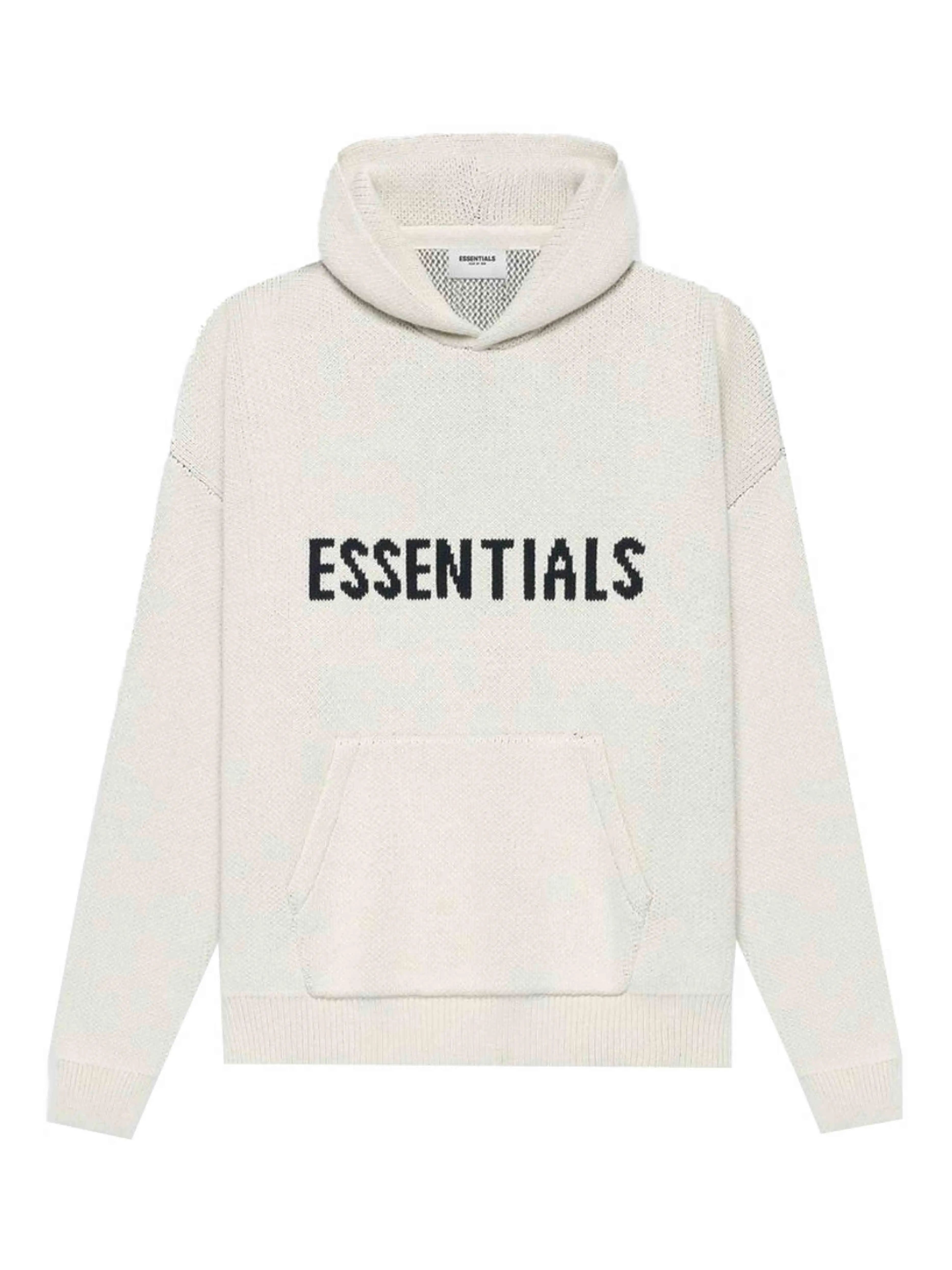 Image of Fear Of God Essentials Knit Pullover Hoodie Buttercream [SS21] Prior