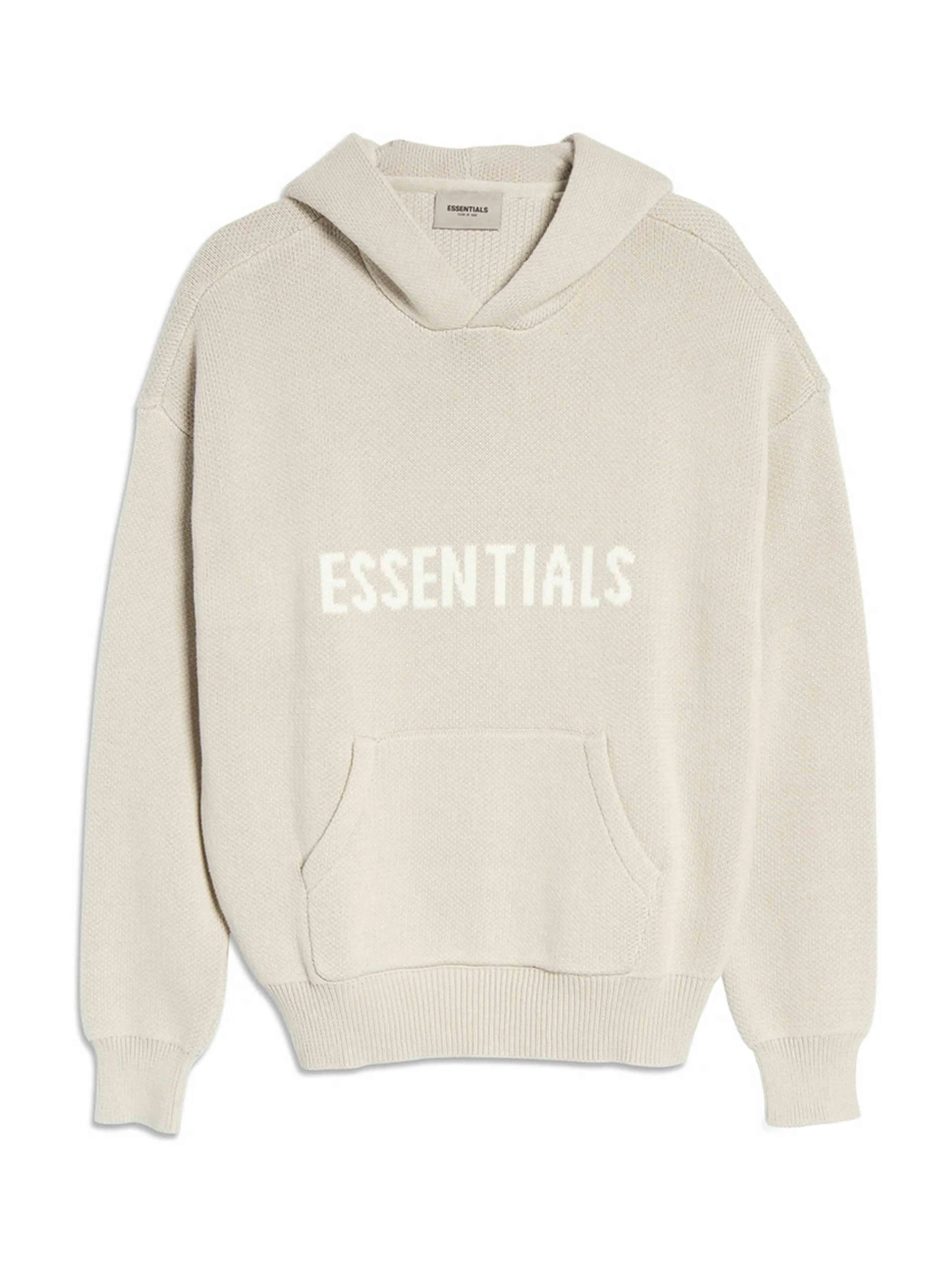 Image of Fear Of God Essentials Knit Pullover Hoodie Oat [SS21] Prior