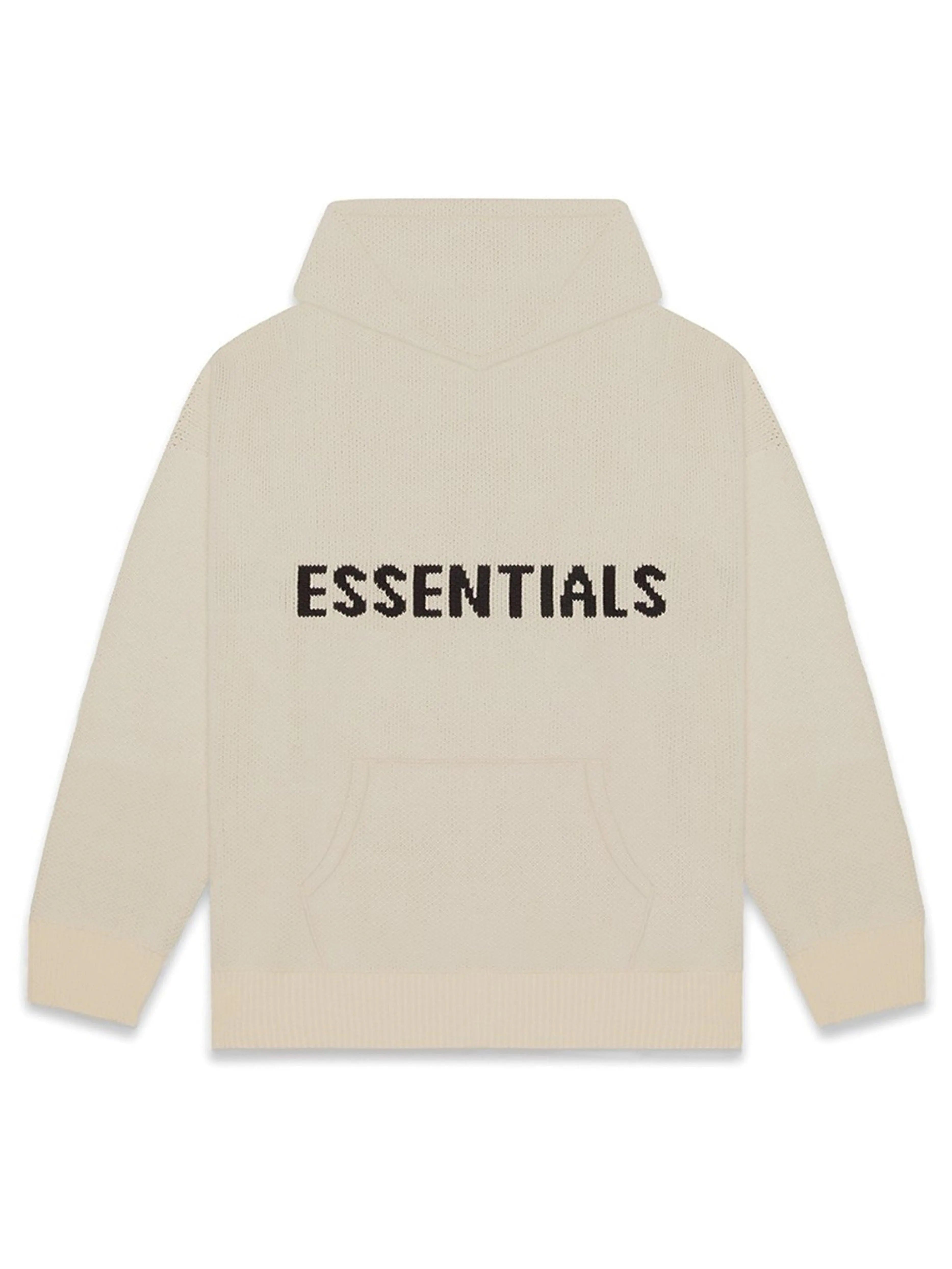 Image of Fear Of God Essentials Pullover Knit Hoodie Olive [FW20] Prior