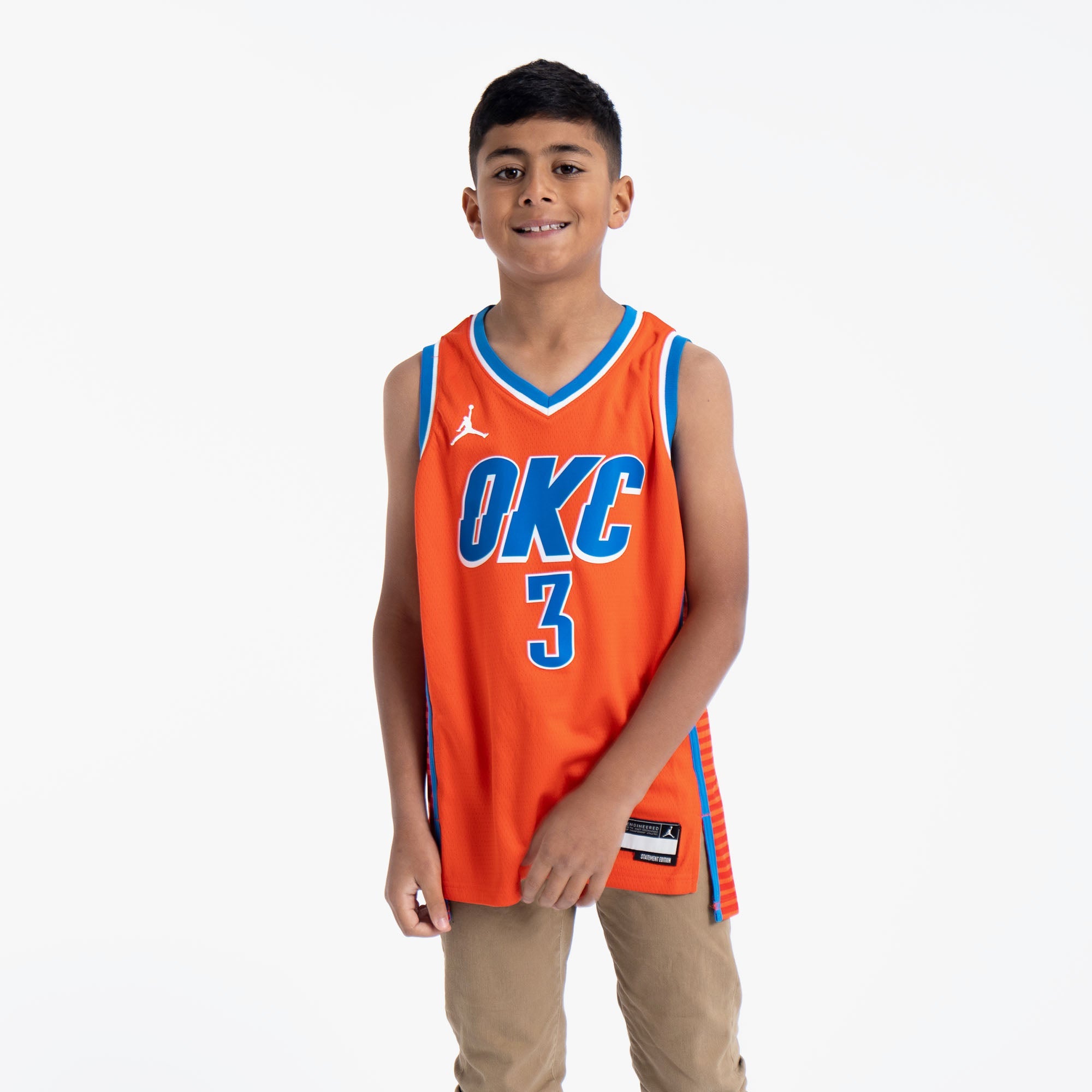 Image of Josh Giddey Oklahoma City Thunder 2024 Statement Edition Youth NBA Swingman Jersey