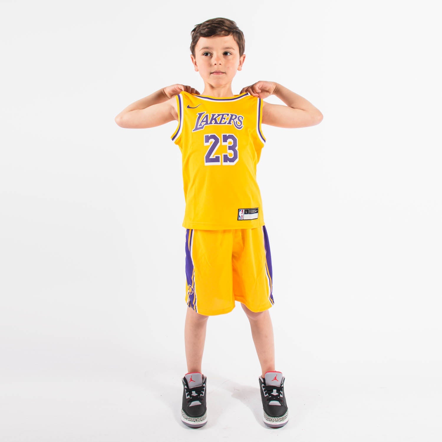LeBron James #23 Los Angeles Lakers 2024 Boys NBA Shorts
