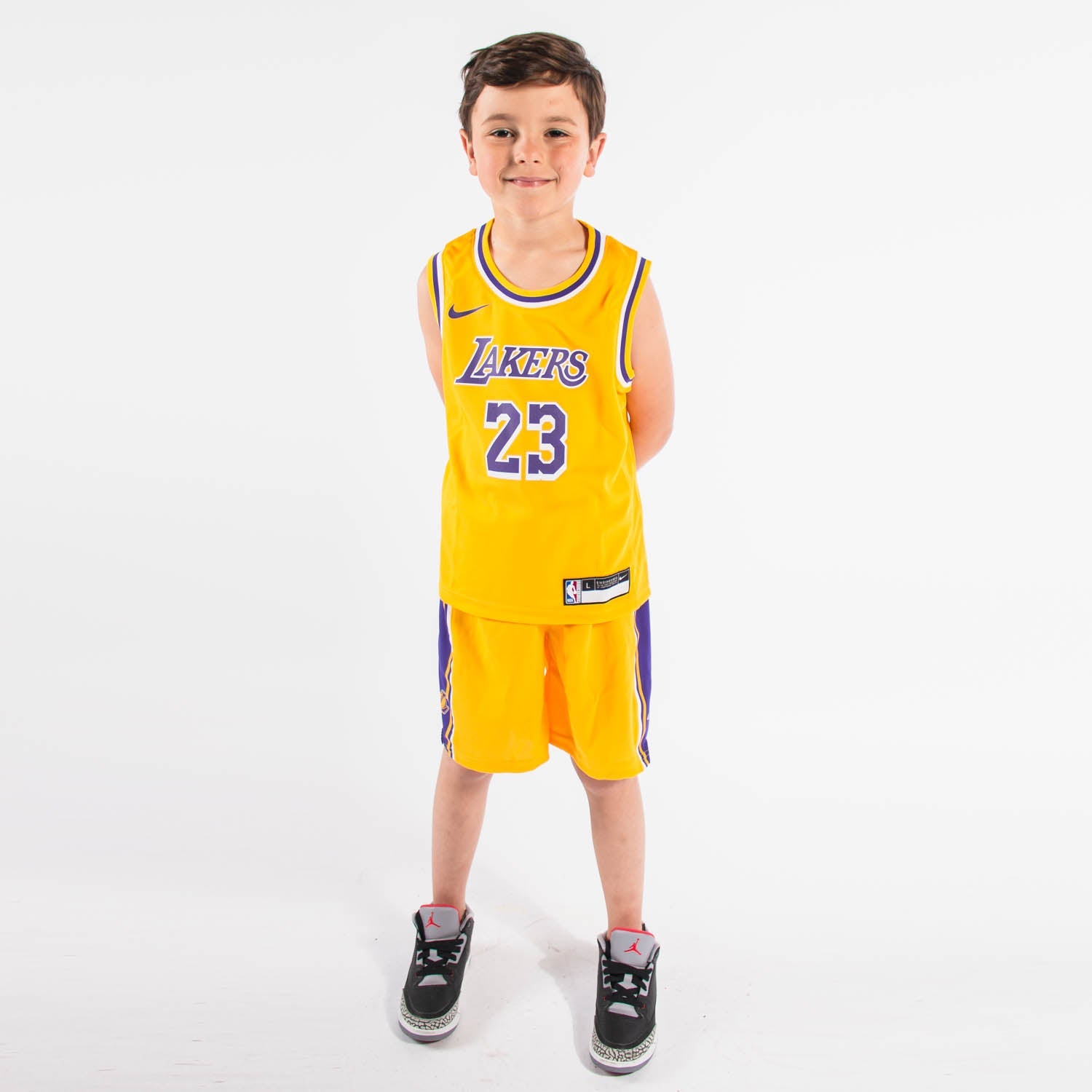Image of LeBron James #23 Los Angeles Lakers 2024 Boys NBA Shorts