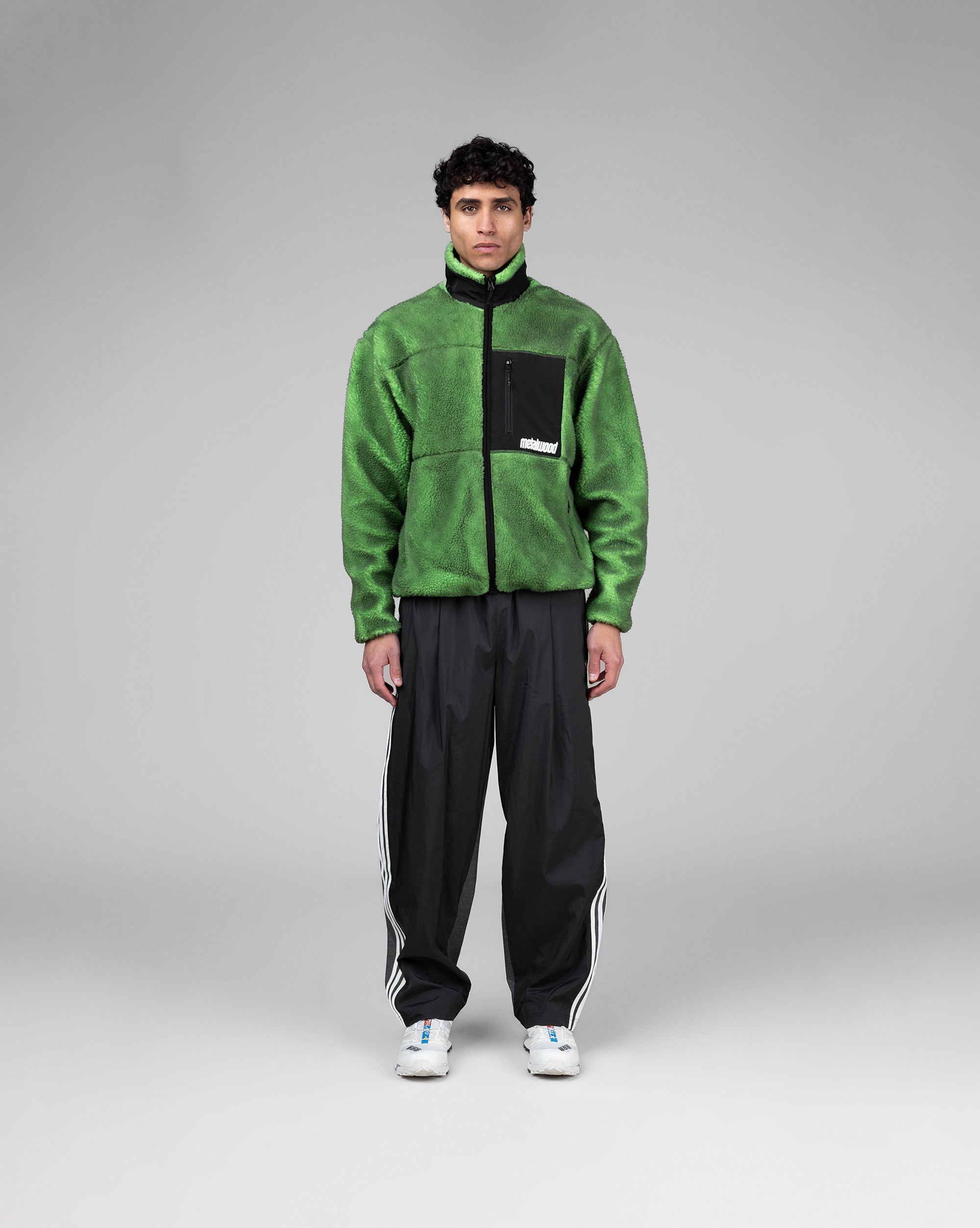 Image of Metalwood Painted Sherpa Fleece Jacket