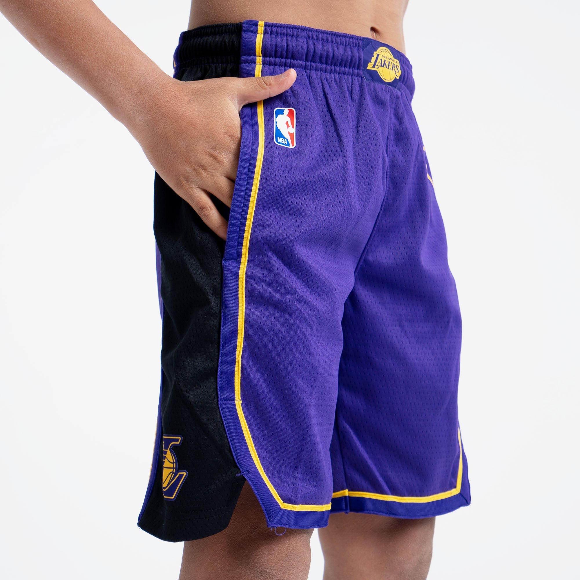 Image of Los Angeles Lakers 2024 Statement Edition Swingman Youth NBA Shorts