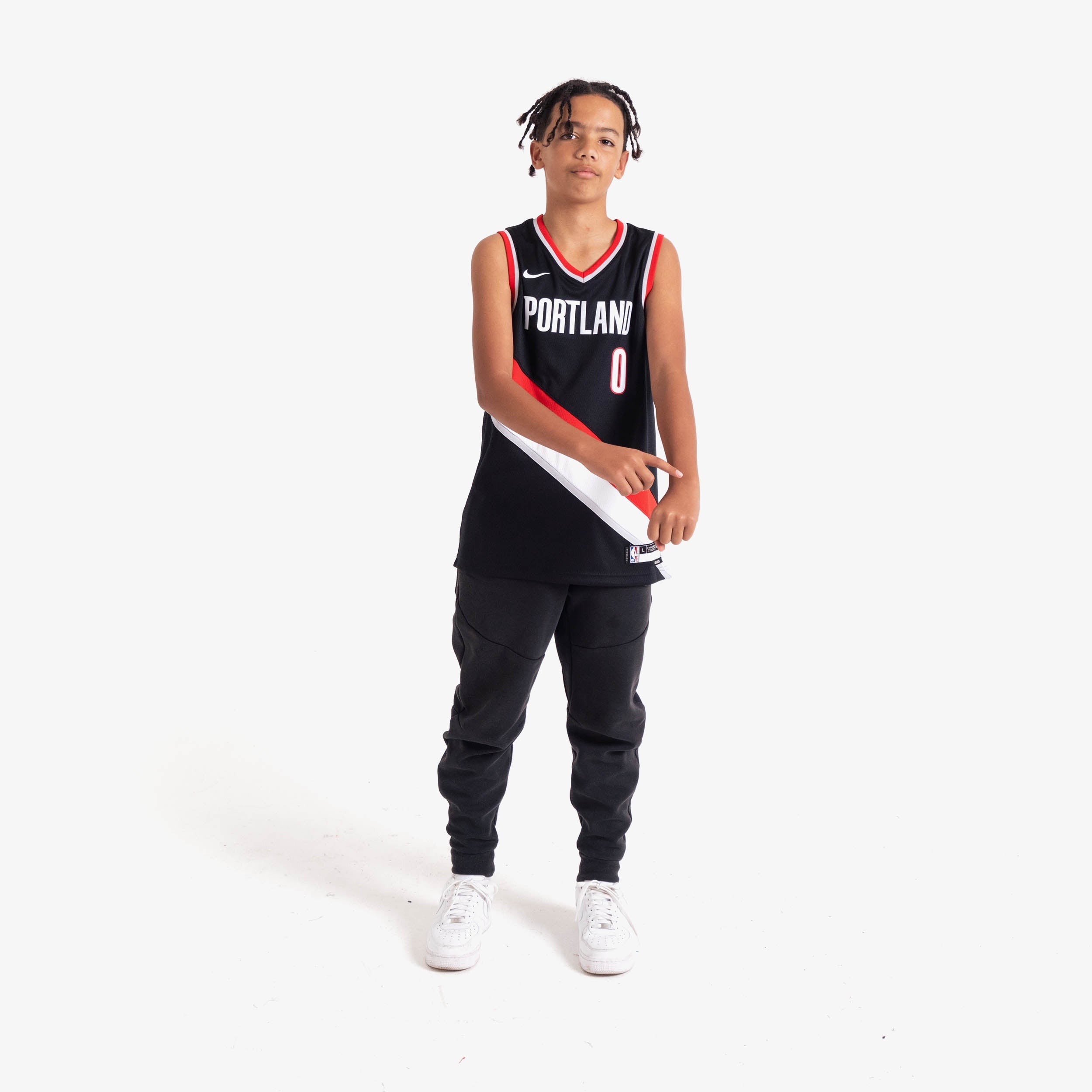 Image of Damian Lillard Portland Trail Blazers 2024 Icon Edition Youth NBA Swingman Jersey